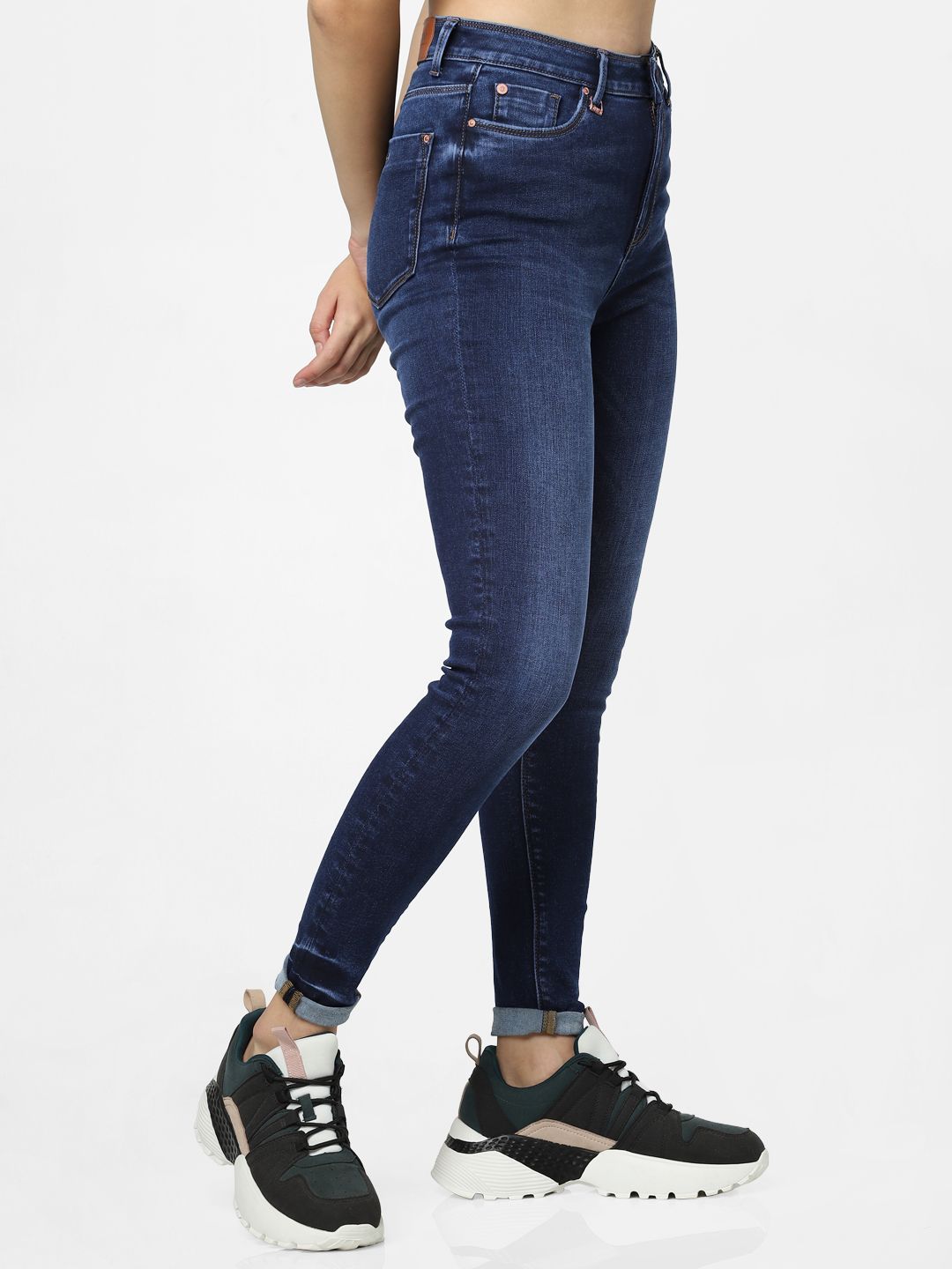 ONLY Women Blue Piper Skinny Fit High-Rise Clean Look Stretchable Jeans (Image - 1)