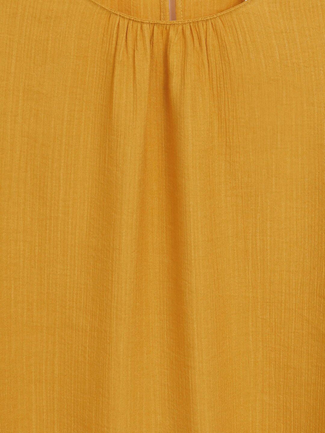 MANGO Women Mustard Yellow Solid Top (Image - 1)