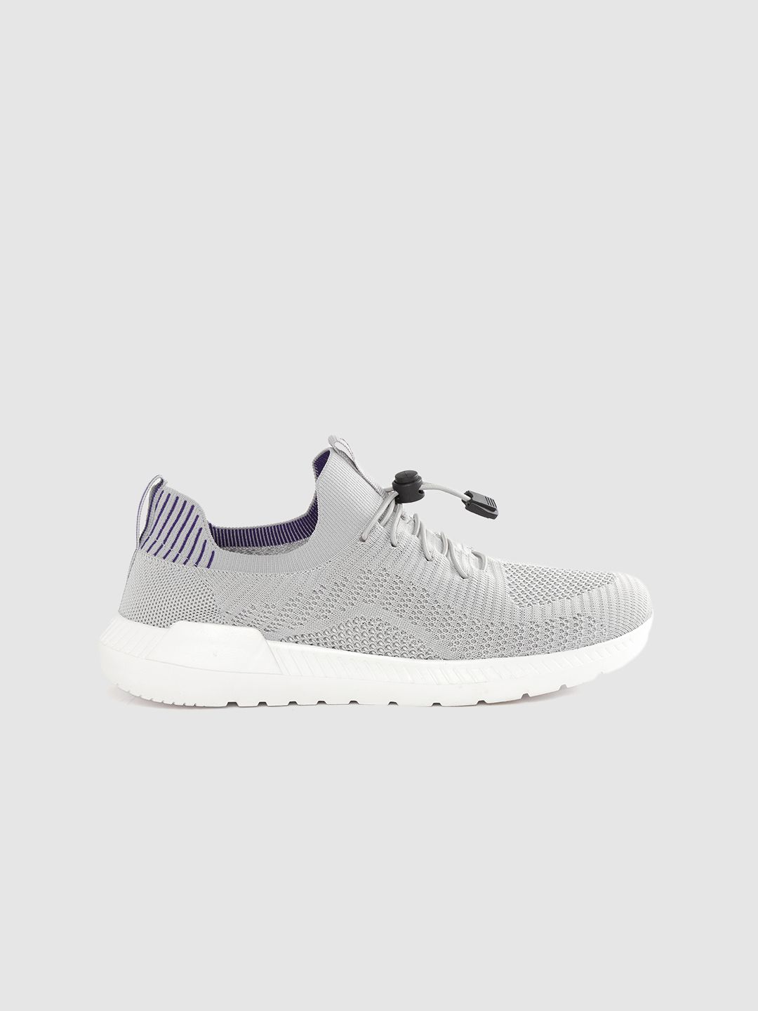 HRX by Hrithik Roshan Women Grey Woven Design Marble Knit Running Shoes (Image - 2)