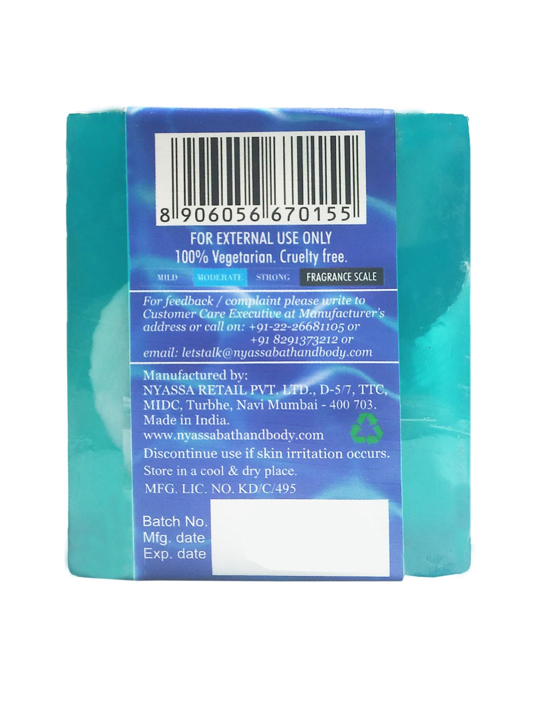 Nyassa Unisex Under The Ocean Handmade Soap 75 g (Image - 1)