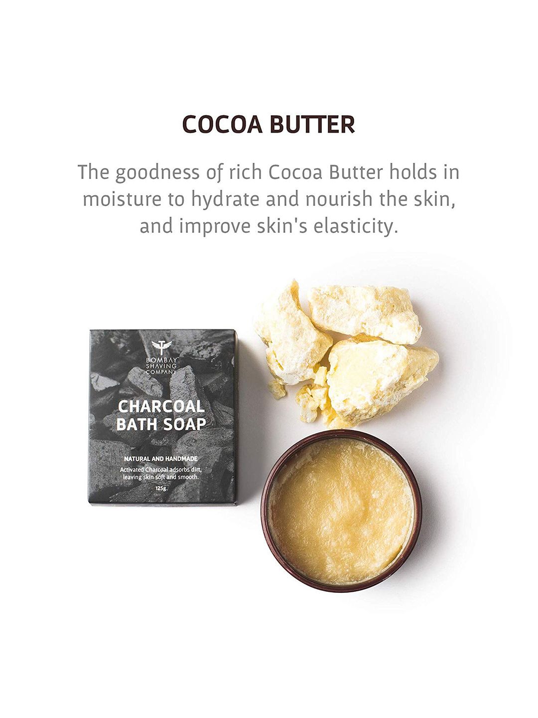 Bombay Shaving Company Set of 3 Activated Bamboo Charcoal Bath Soap 375g (Image - 3)