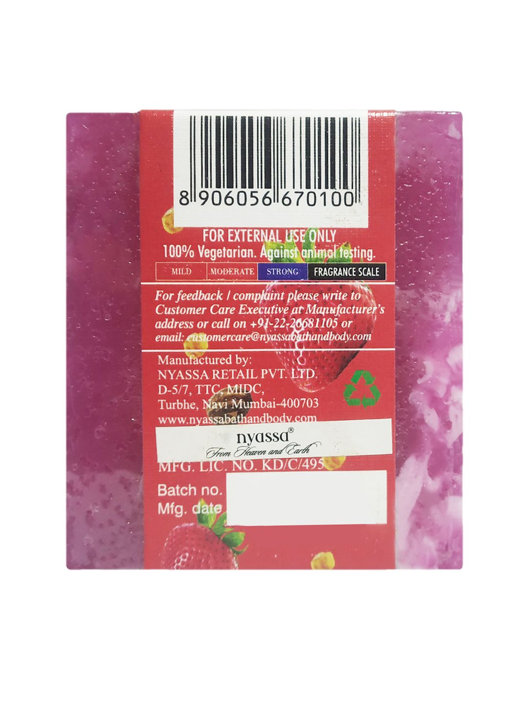 Nyassa Berry Berry Sugar Soap 150 gm (Image - 1)