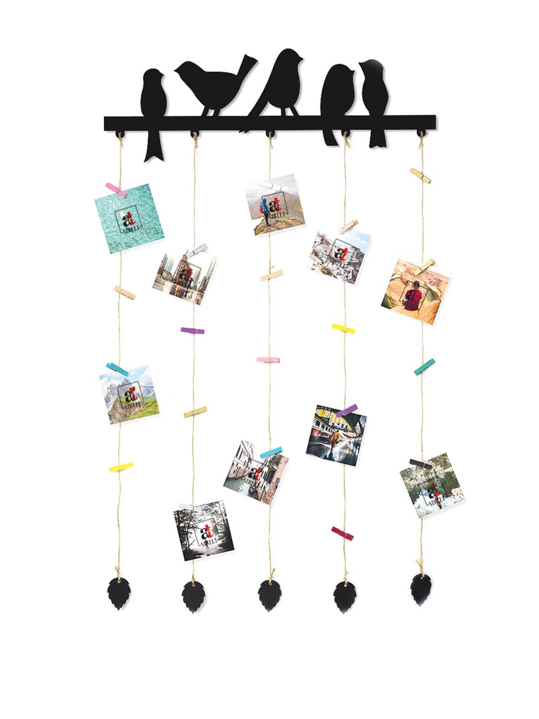 Art Street Black Birds Wall Hanging Photo Frame (Image - 1)