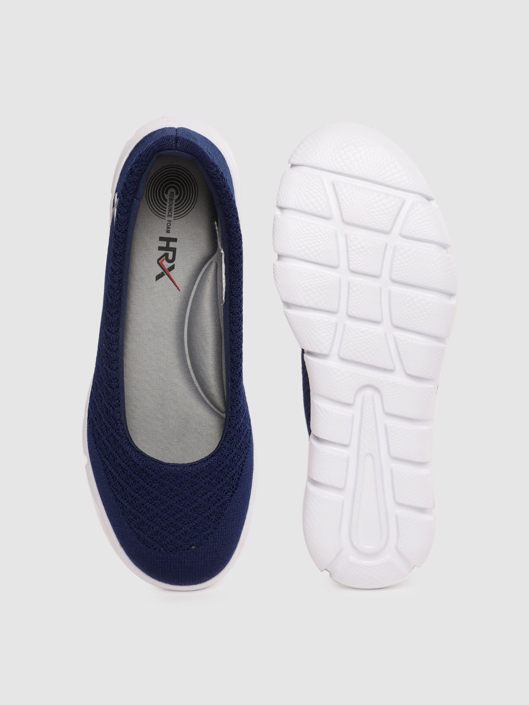 HRX by Hrithik Roshan Women Blue Mesh Walking Shoes (Image - 3)