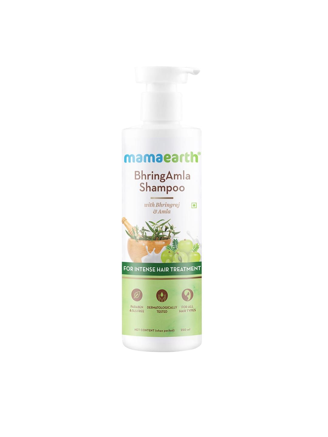 Mamaearth BhringAmla Shampoo with Bhringraj & Amla 250 ml (Image - 1)