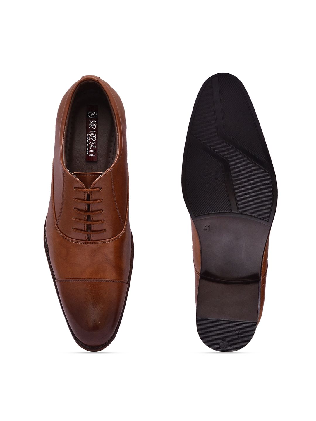 Sir Corbett Men Tan Brown Formal Shoes (Image - 3)
