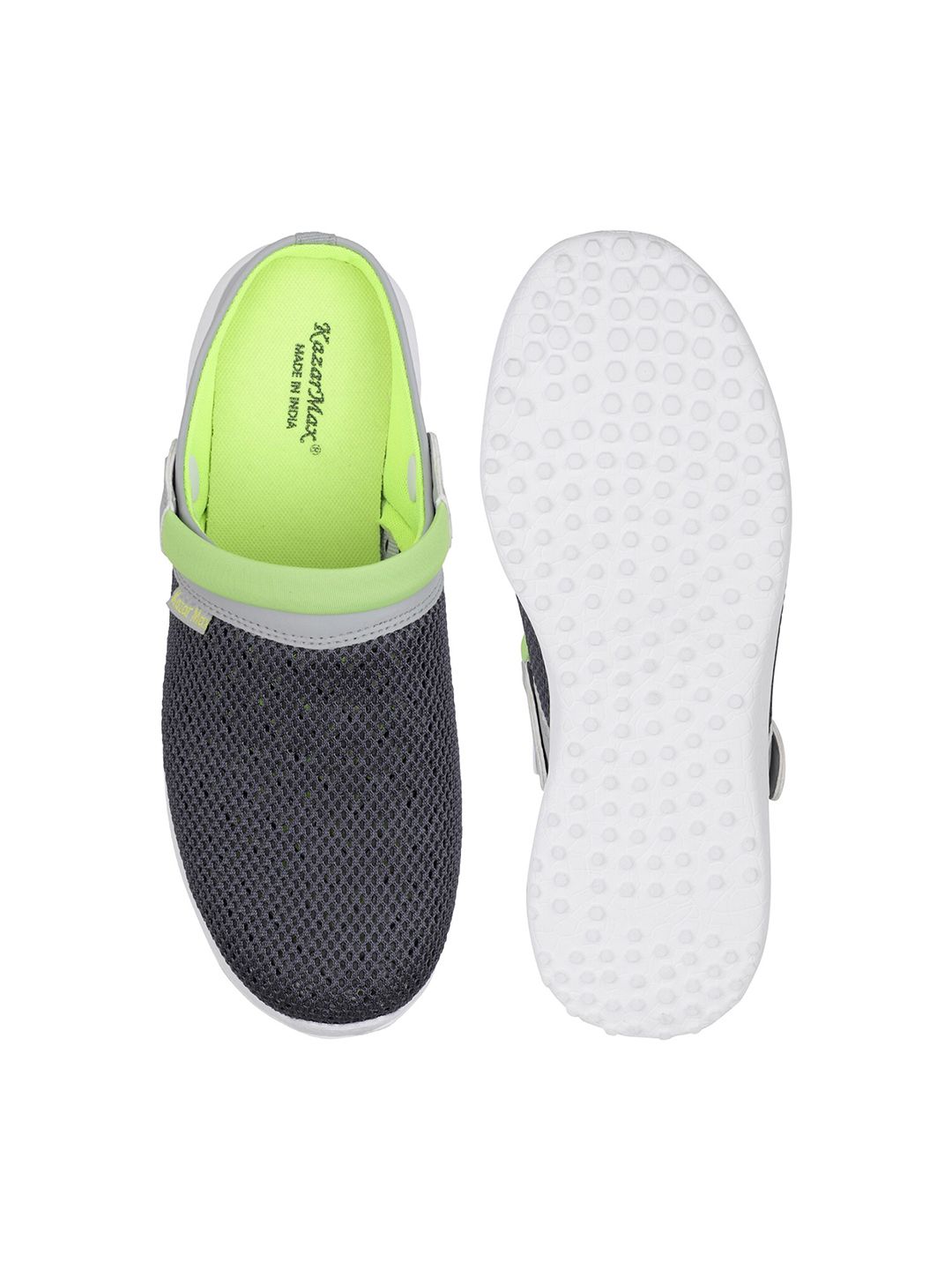 KazarMax Men Grey Solid Clogs (Image - 3)