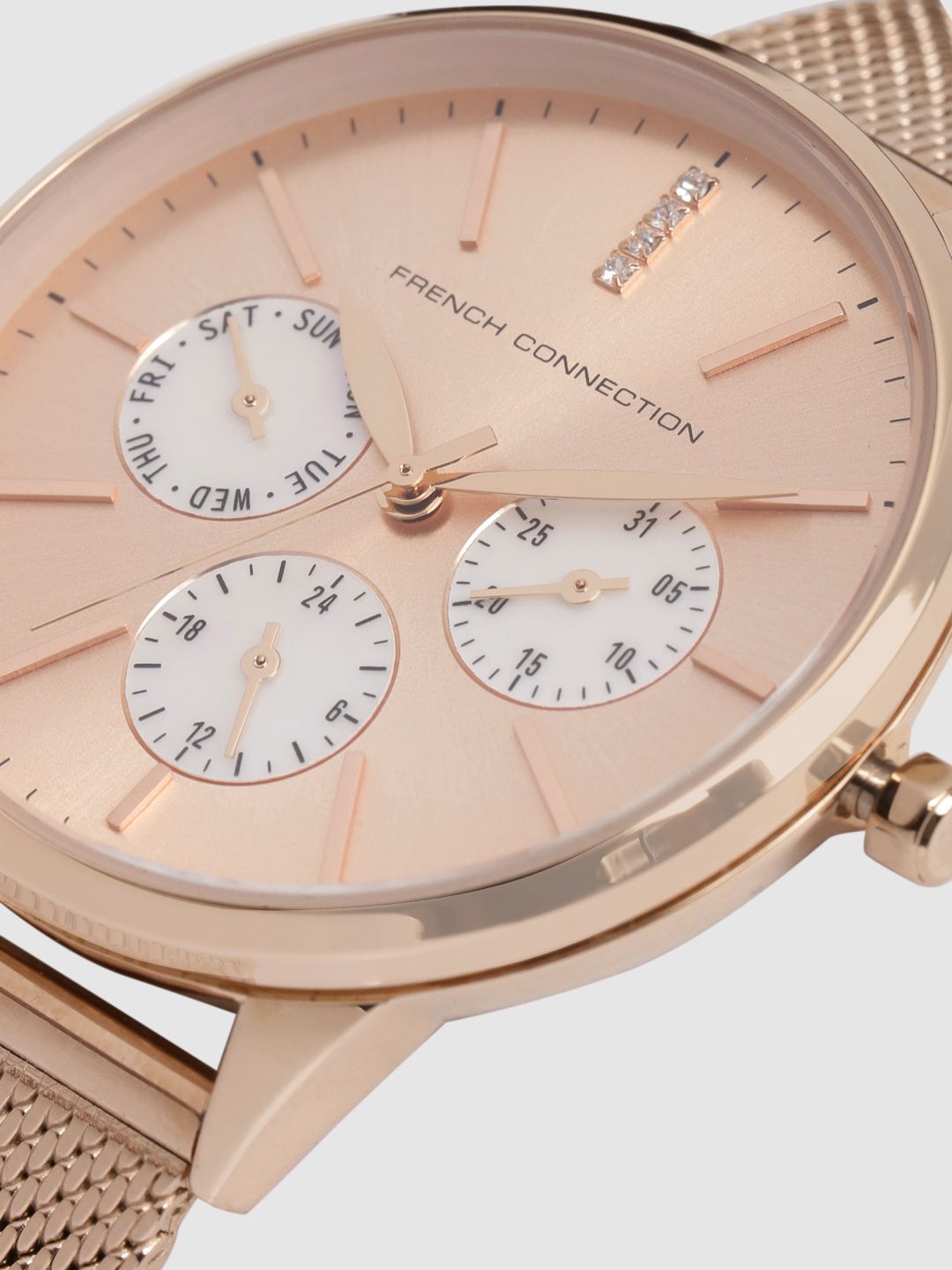 French Connection Women Rose Gold Analogue Watch FC150RGM (Image - 3)