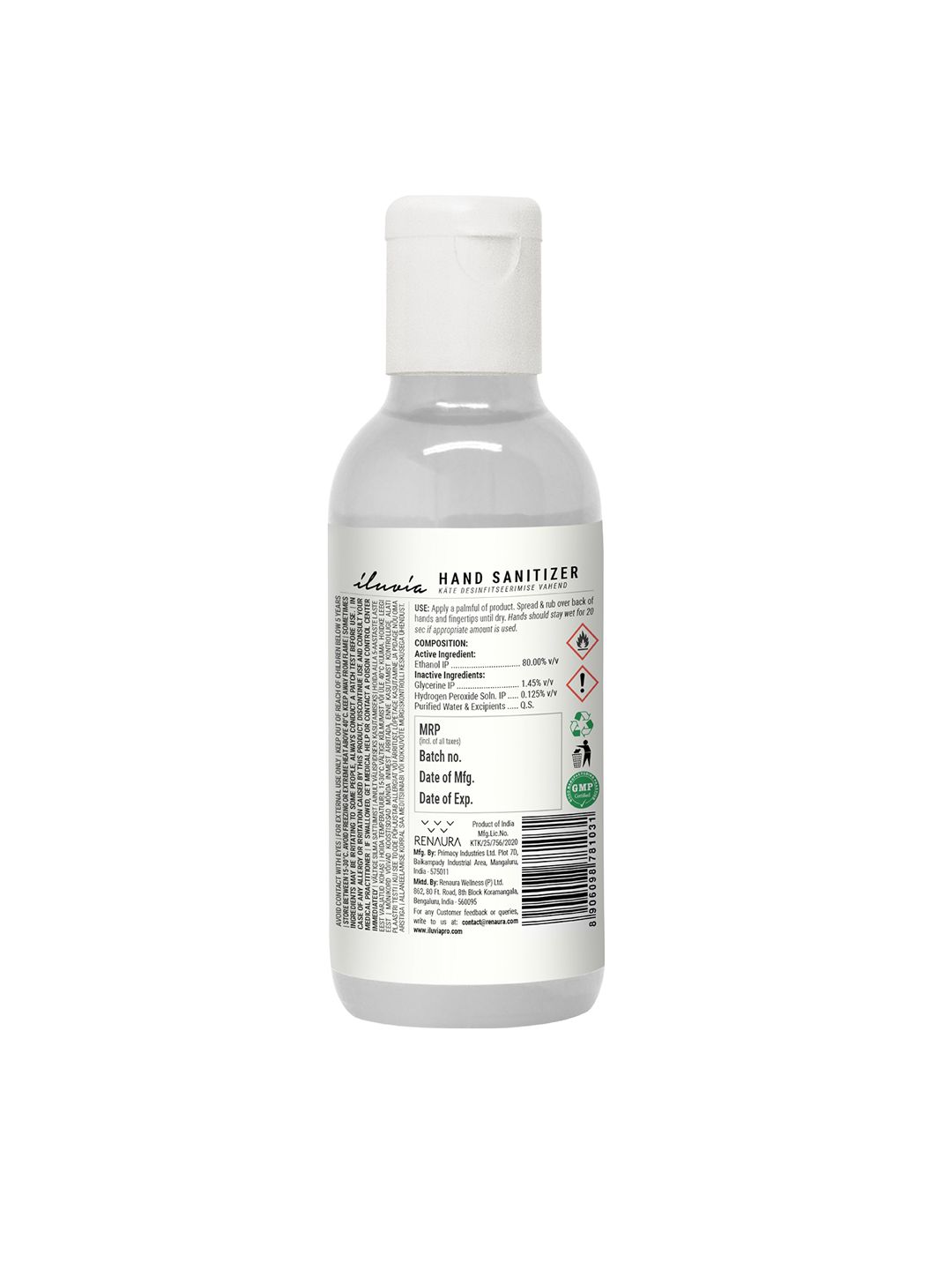 iluvia Professional Pack of 11 Hypoallergenic Gel Sanitizer 60 ml each (Image - 2)