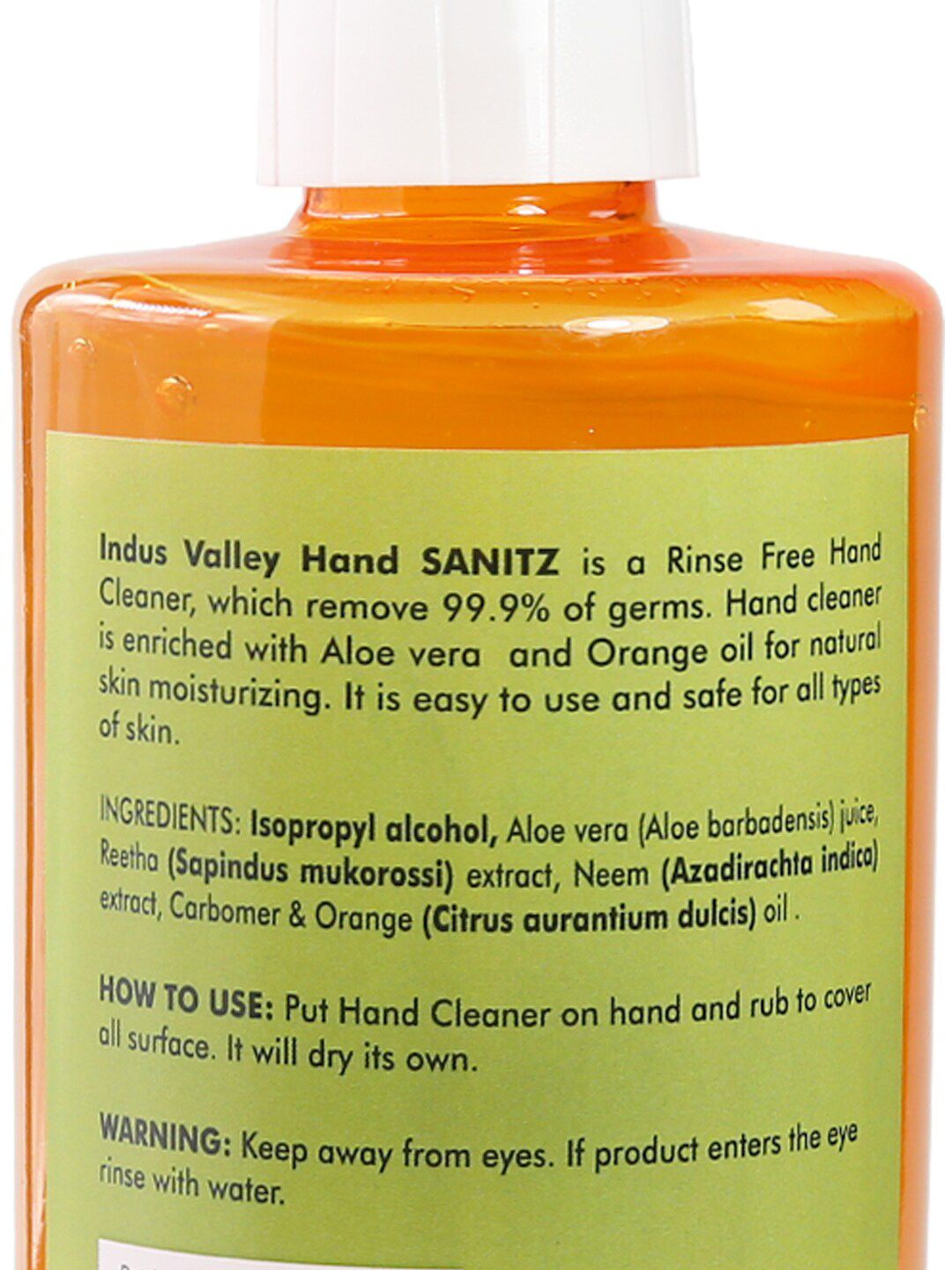 Indus valley Instant Hand Cleaner Sanitizer with Orange Oil-500ml (Image - 2)