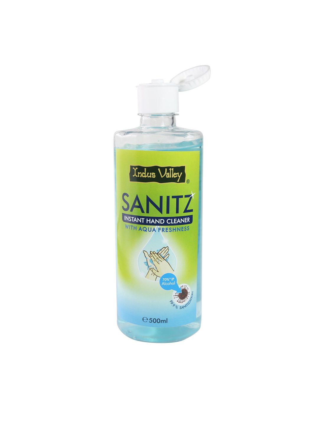 Indus valley Instant Hand Cleaner Sanitizer with Aqua Freshness 500ml (Image - 1)