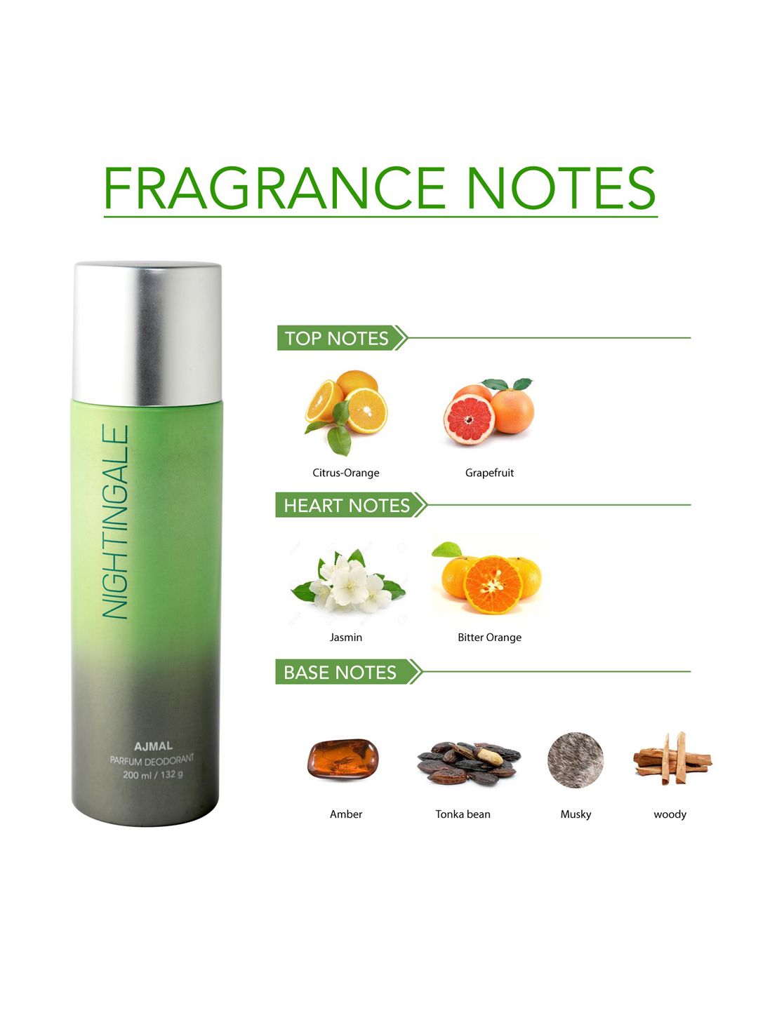 Ajmal Adult Nightingale Deodorant 200 ml (Image - 3)