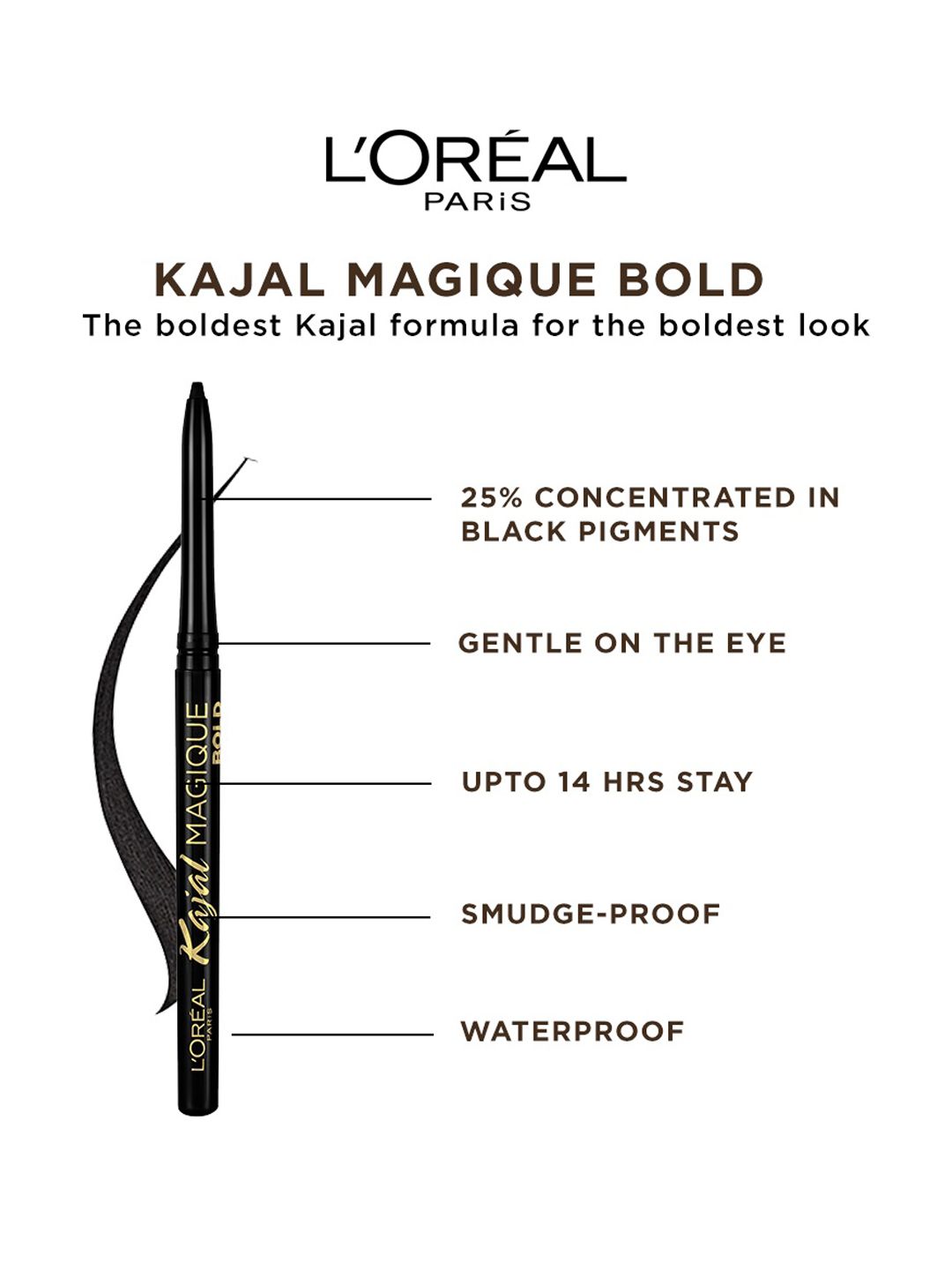 LOreal Paris Magique Bold Kajal - Black 0.35 g (Image - 2)