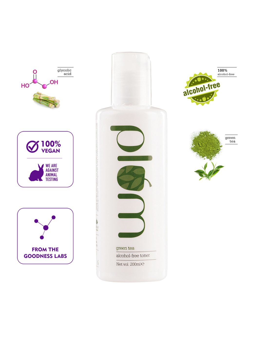 Plum Alcohol-Free Toner - Green Tea 200 ml (Image - 1)