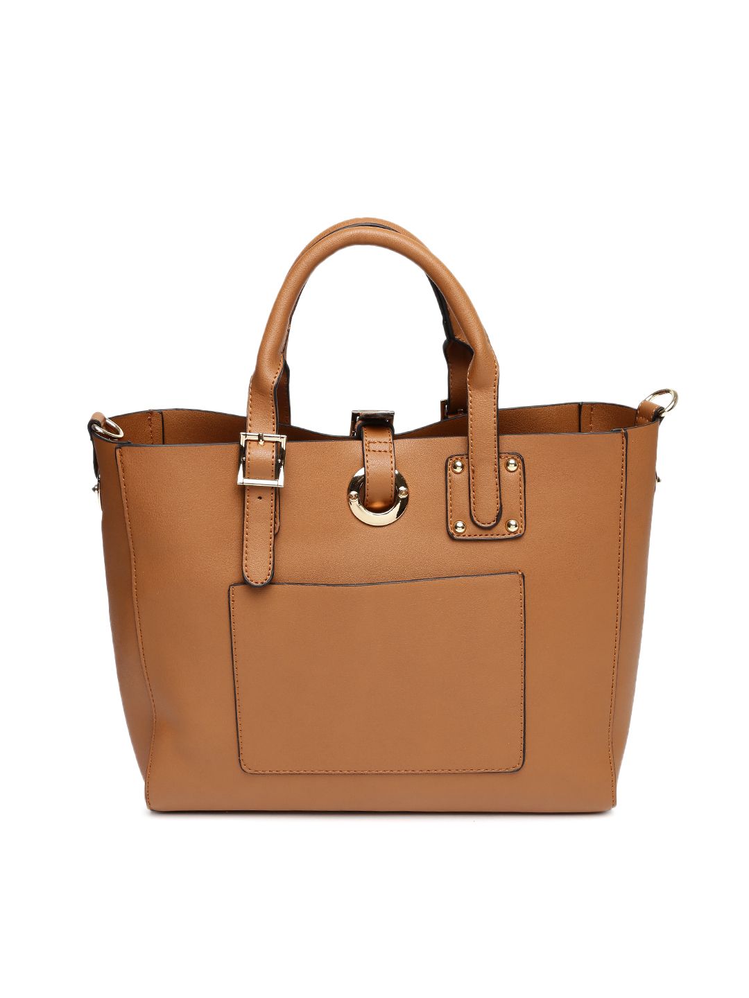 DressBerry Tan Brown Handbag with Detachable Pouch (Image - 3)