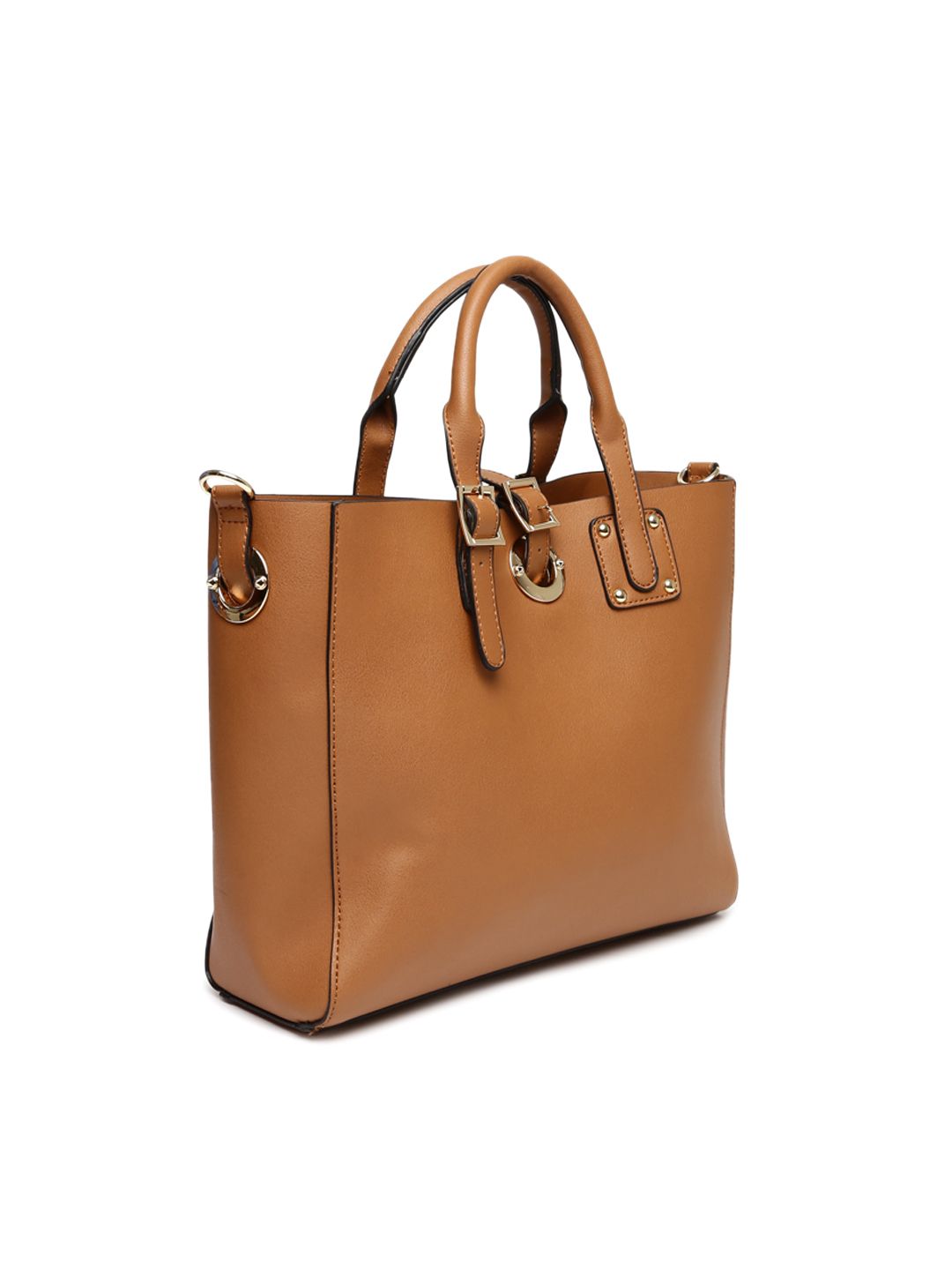 DressBerry Tan Brown Handbag with Detachable Pouch (Image - 2)