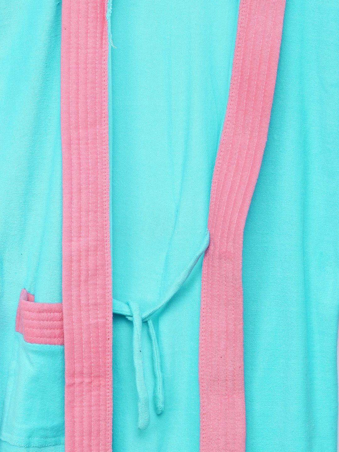 Sand Dune Girls Light Blue & Pink Hooded Bath Robe (Image - 2)