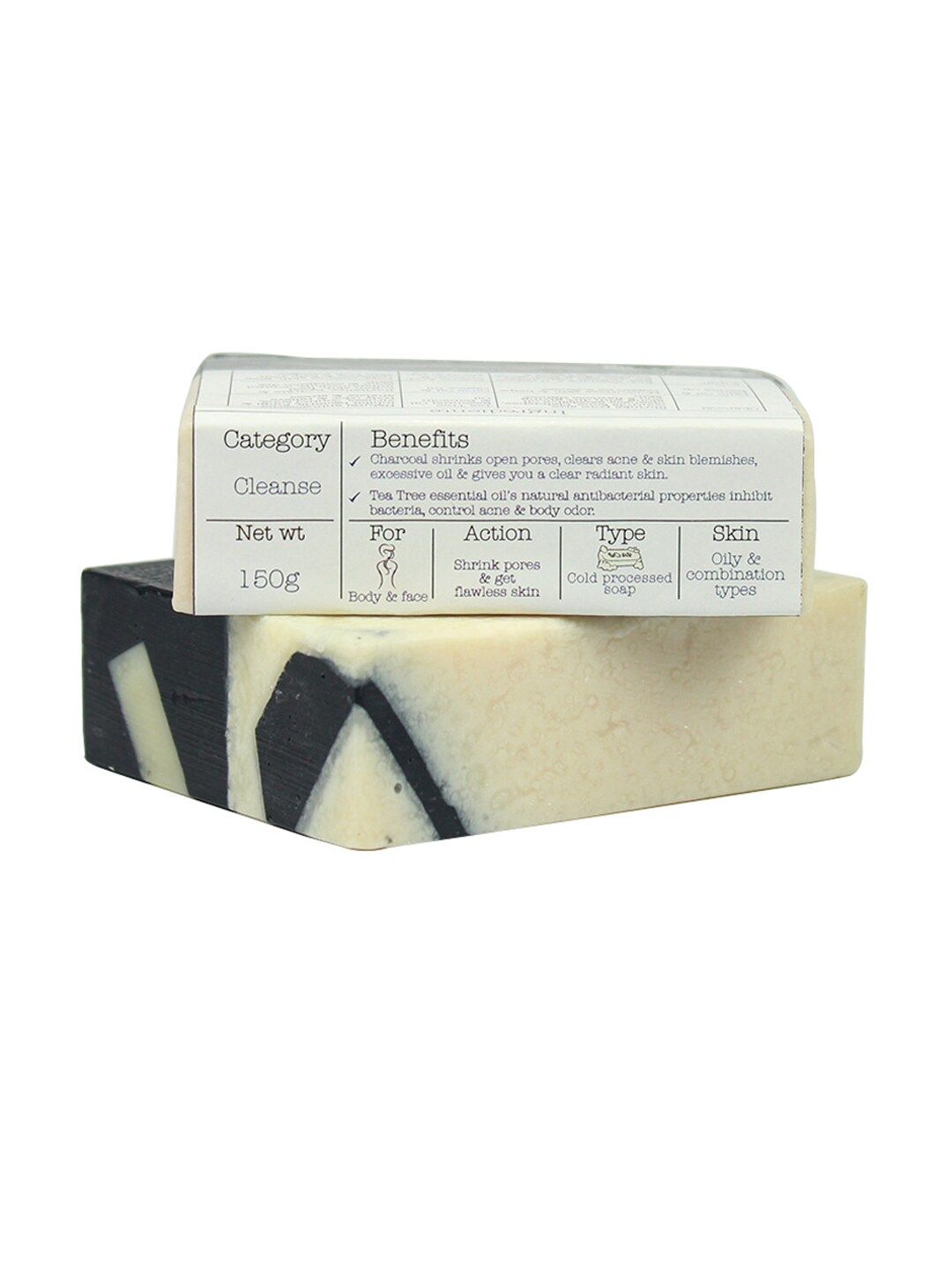 Soulflower Sustainable Unisex Pack of 2 Deodorizing Charcoal Soaps (Image - 2)