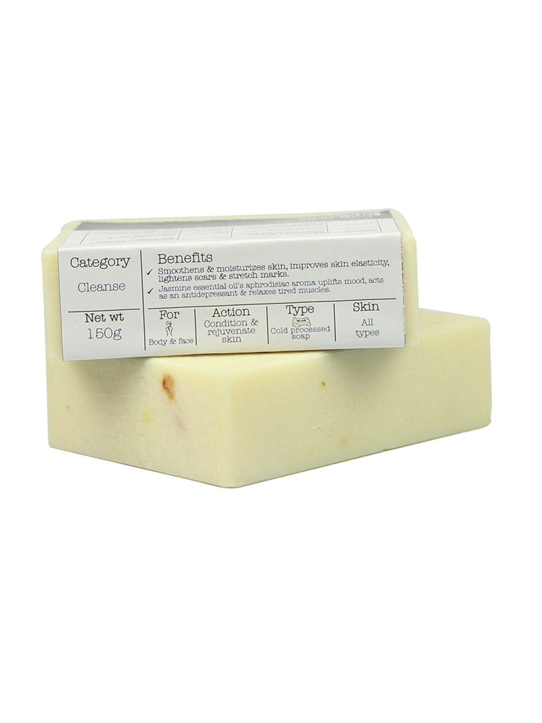Soulflower Sustainable Unisex Pack of 2 Jasmine Night Soaps (Image - 2)