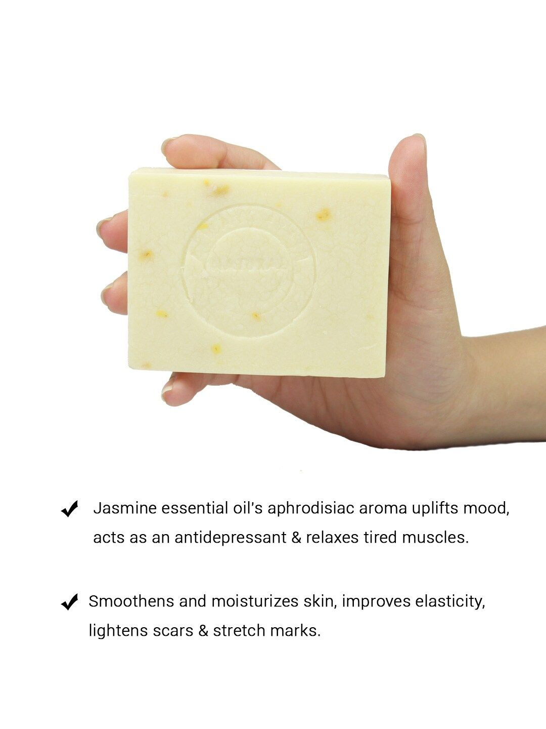 Soulflower Sustainable Unisex Pack of 2 Jasmine Night Soaps (Image - 3)