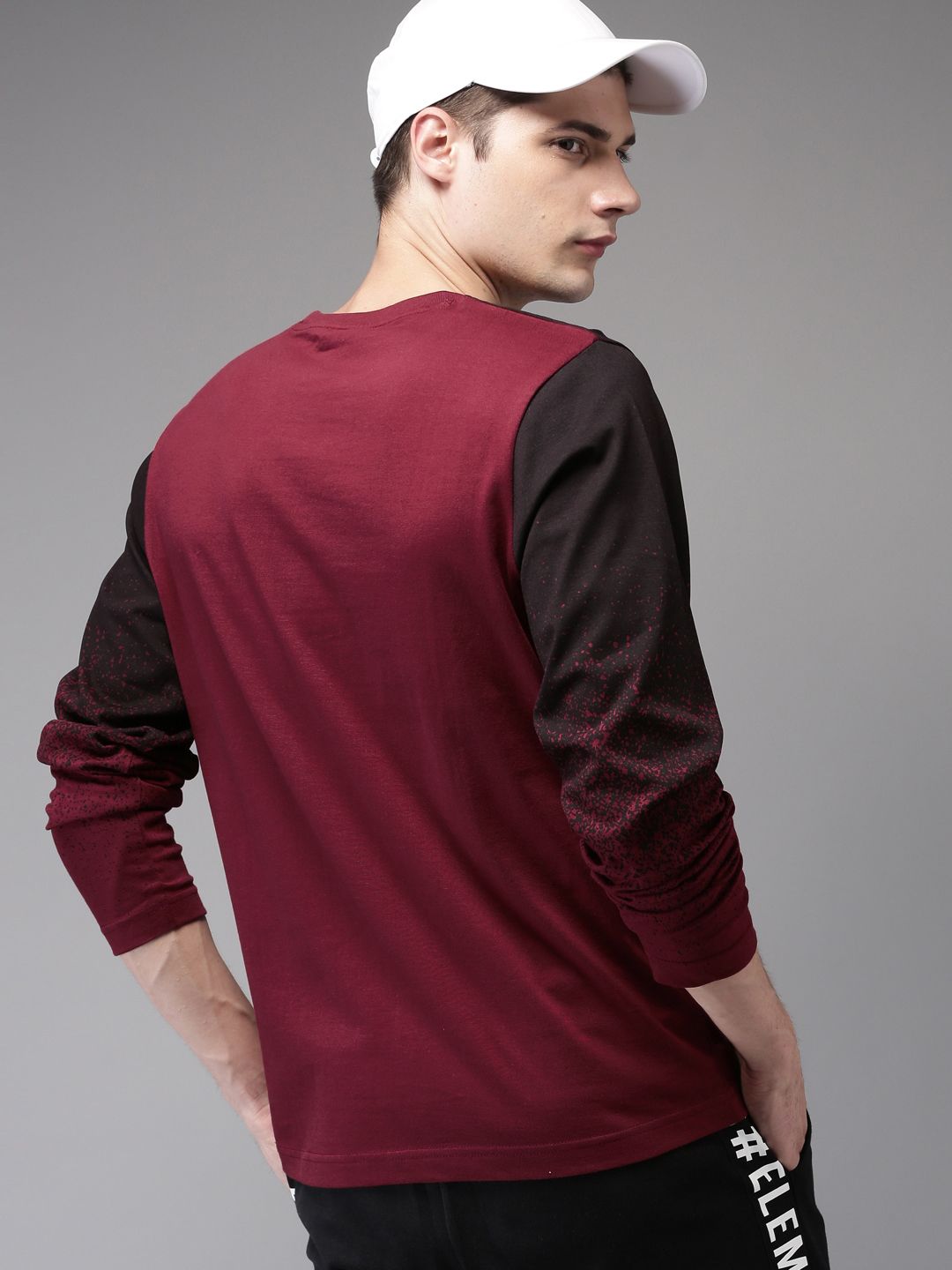 Moda Rapido Men Maroon Printed Round Neck T-shirt (Image - 3)