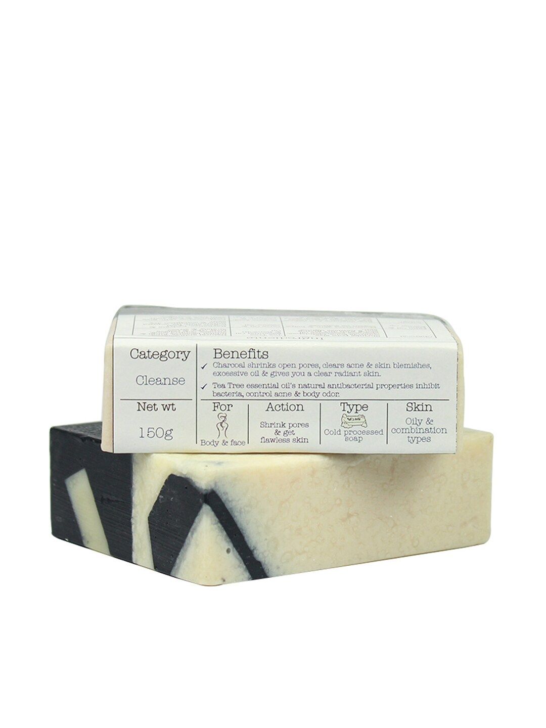 Soulflower Sustainable Unisex Deodorizing Charcoal Soap - 150 g (Image - 2)