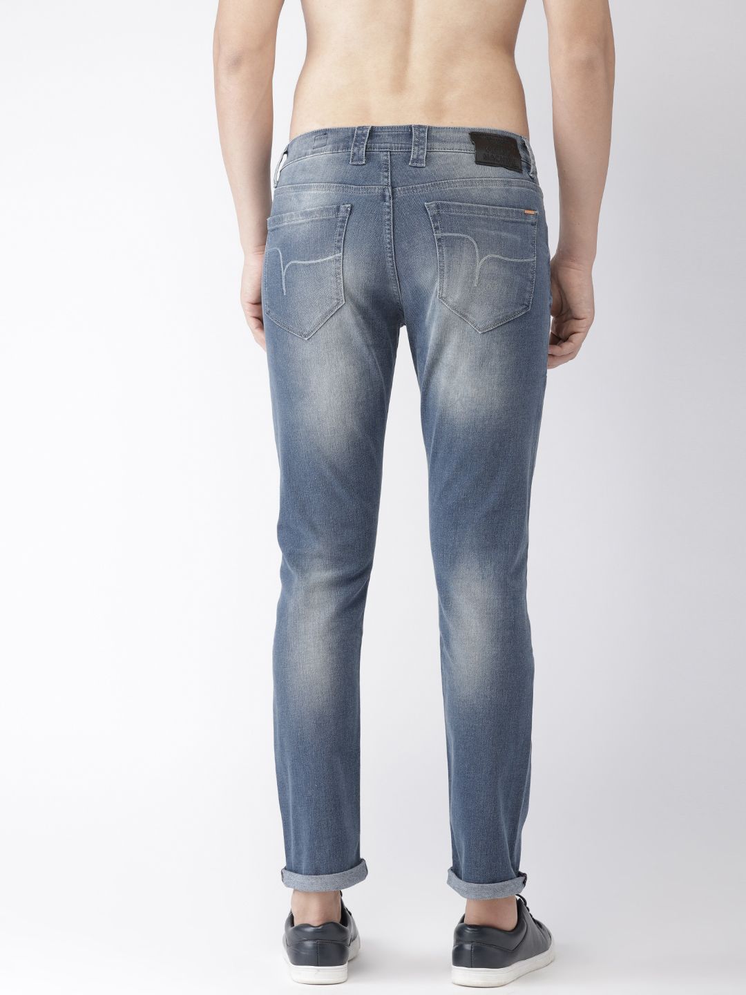 Flying Machine Men Blue Micheal Slim Tapered Fit Mid-Rise Clean Look Stretchable Jeans (Image - 2)