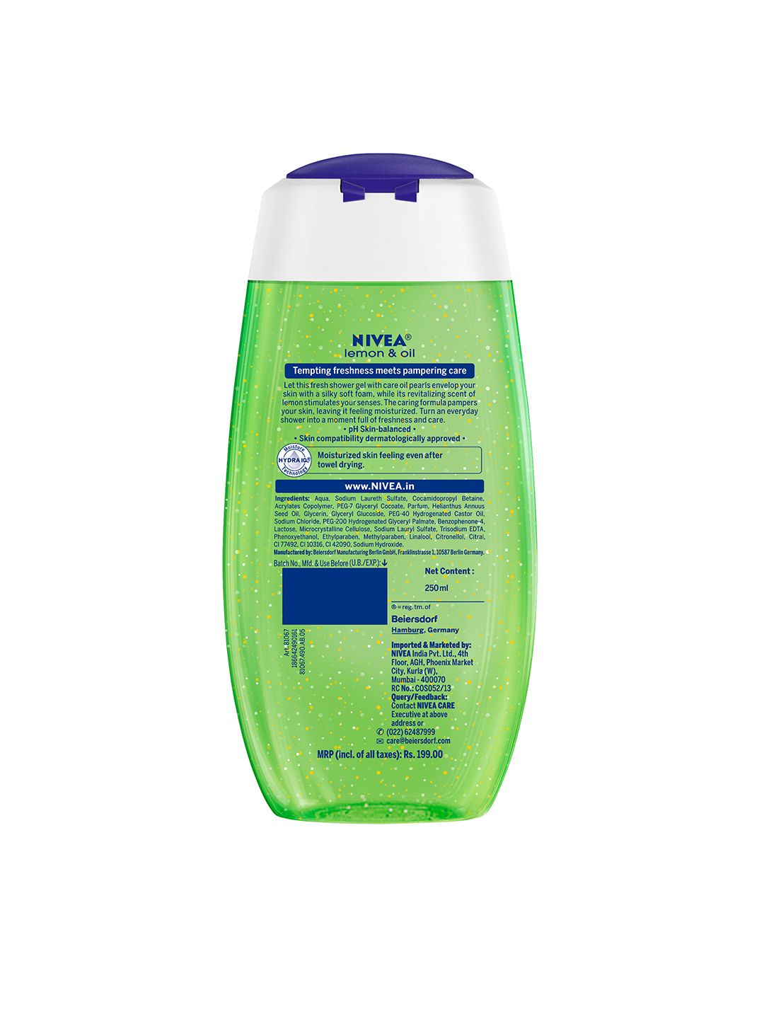 Nivea Women Lemon & Oil Care Shower Gel 250 ml (Image - 1)