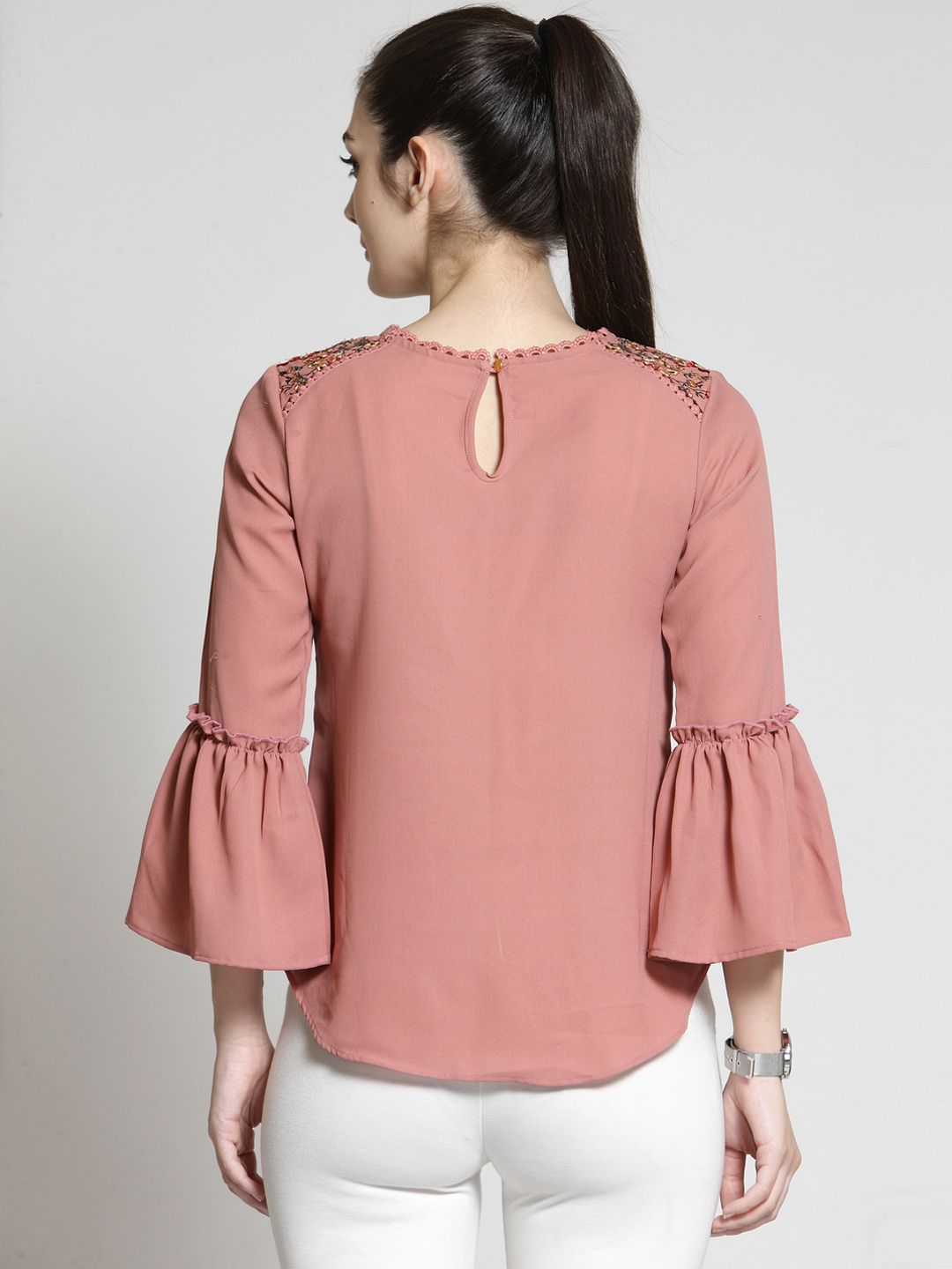 plusS Women Pink Solid Top (Image - 3)