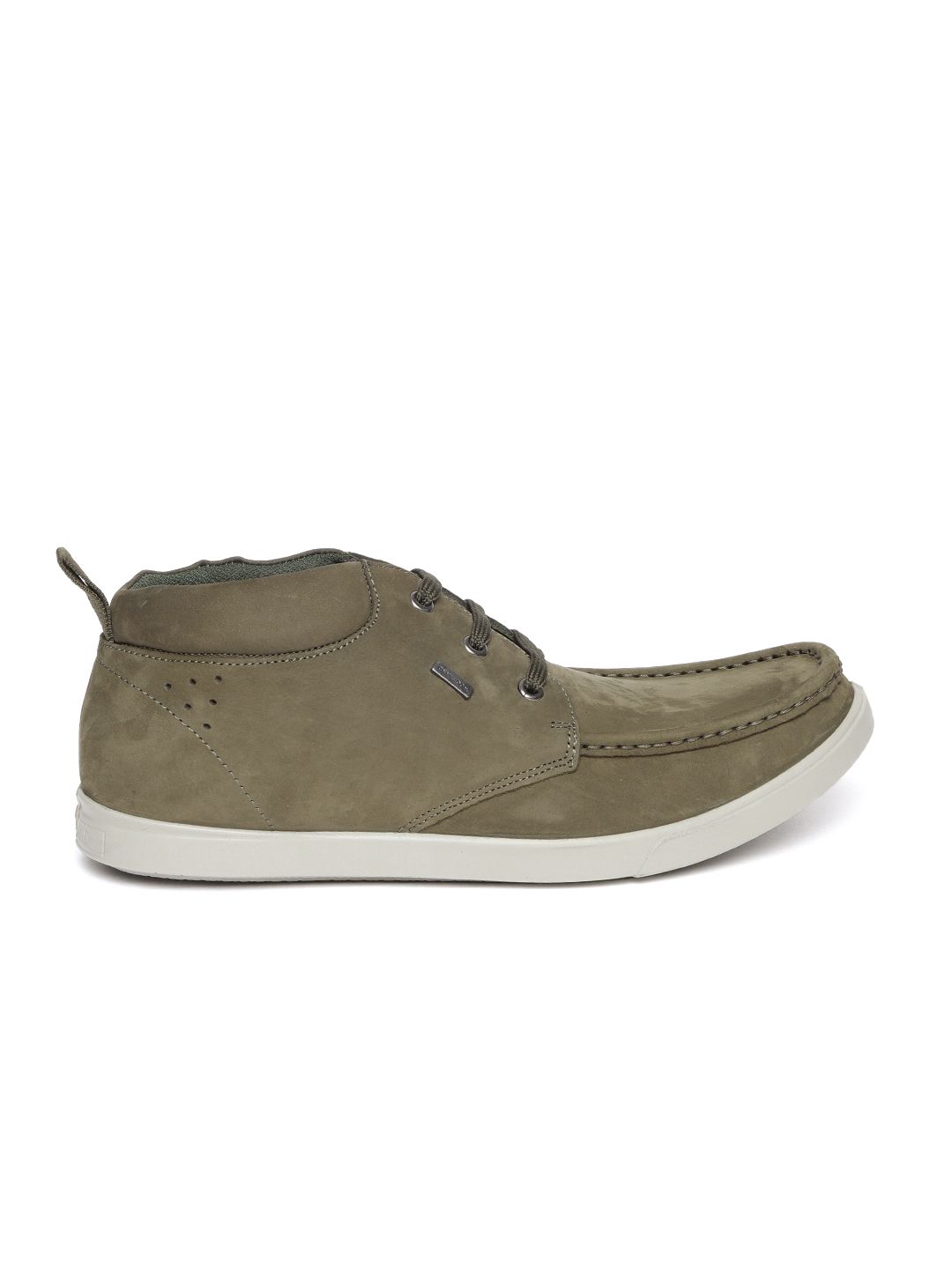 Woodland ProPlanet Men Olive Green Nubuck Leather Sneakers (Image - 2)