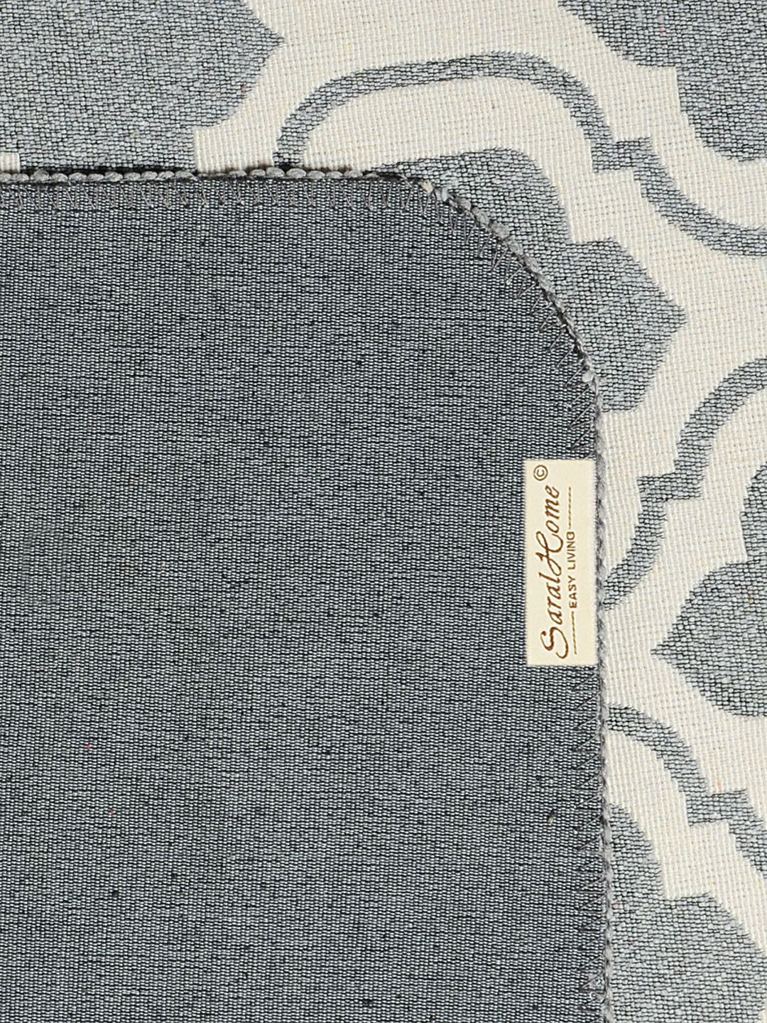 Saral Home Grey & White Ethnic Runner (Image - 2)