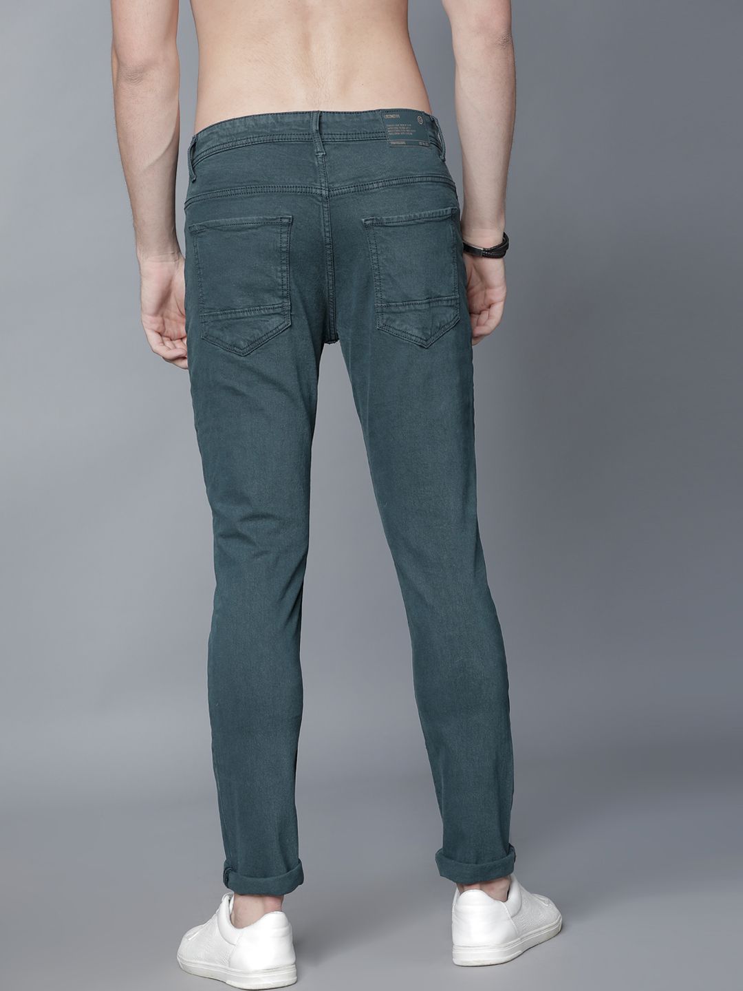LOCOMOTIVE Men Green Slim Fit Mid-Rise Clean Look Stretchable Jeans (Image - 2)