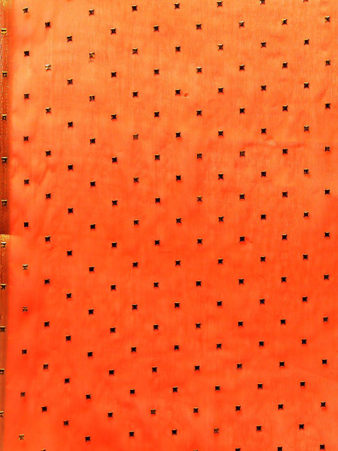 Saree mall Orange & Navy Blue Embellished Saree (Image - 2)