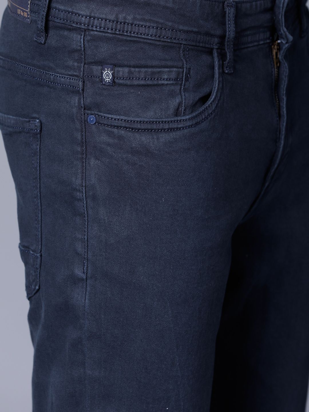 LOCOMOTIVE Men Navy Blue Slim Fit Mid-Rise Clean Look Stretchable Jeans (Image - 3)