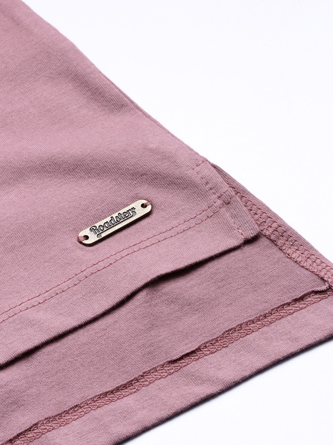 Roadster Women Pink Solid High-Low Top (Image - 1)