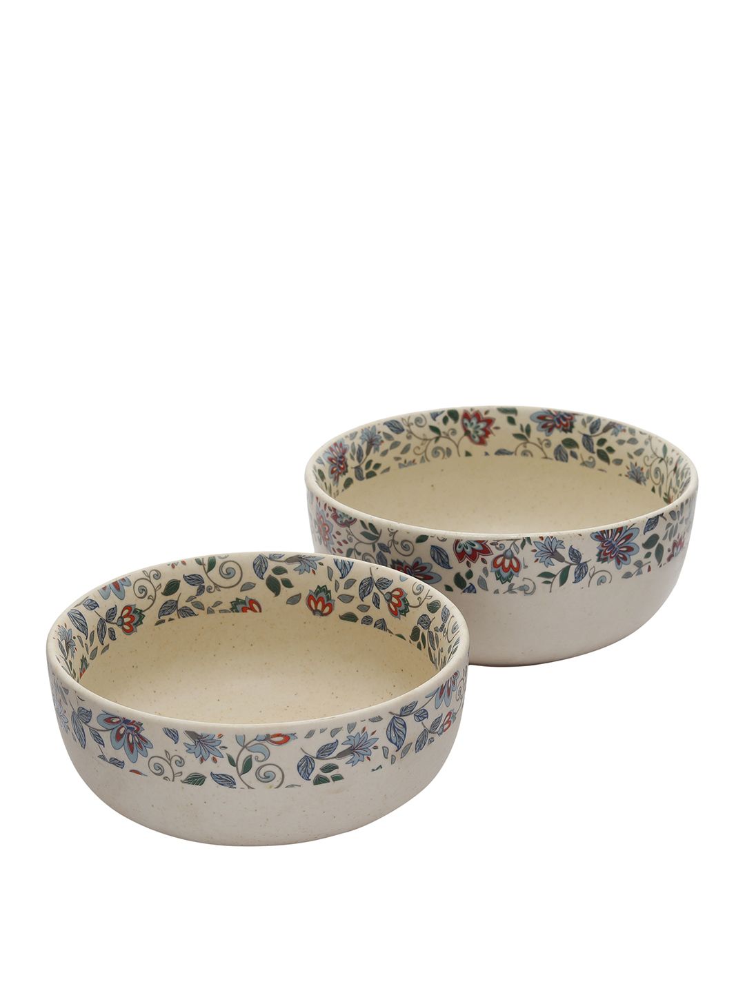MIAH Decor Set of 2 Cream-Coloured Printed Serving Bowl (Image - 2)