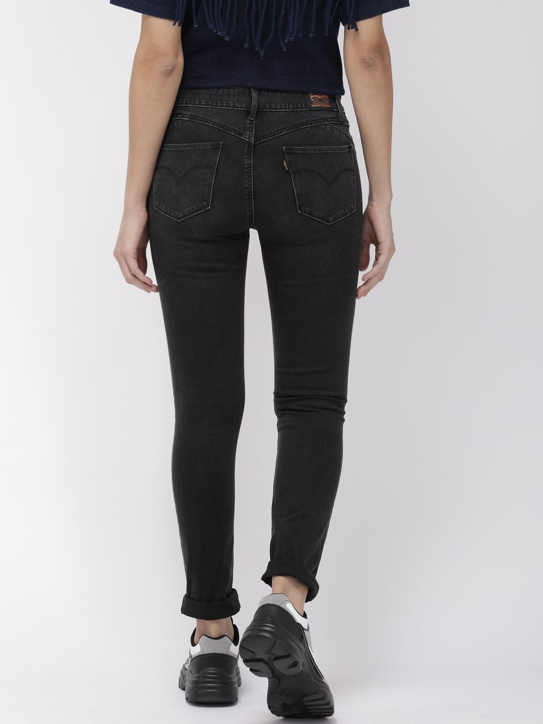 Levis Women Black Revel Shaping Skinny Fit Mid-Rise Clean Look Stretchable Jeans (Image - 2)