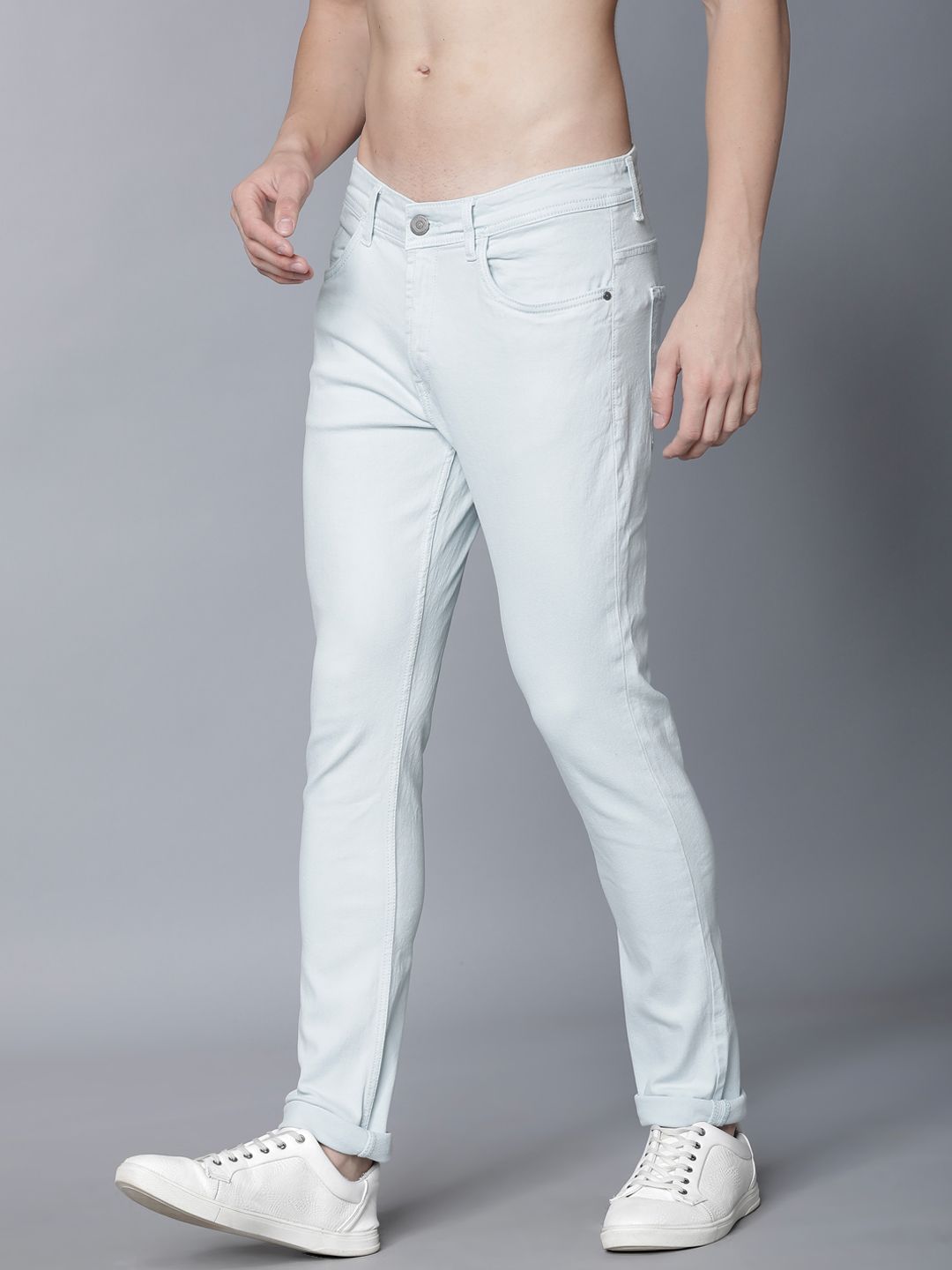LOCOMOTIVE Men Blue Slim Fit Mid-Rise Clean Look Stretchable Jeans (Image - 1)
