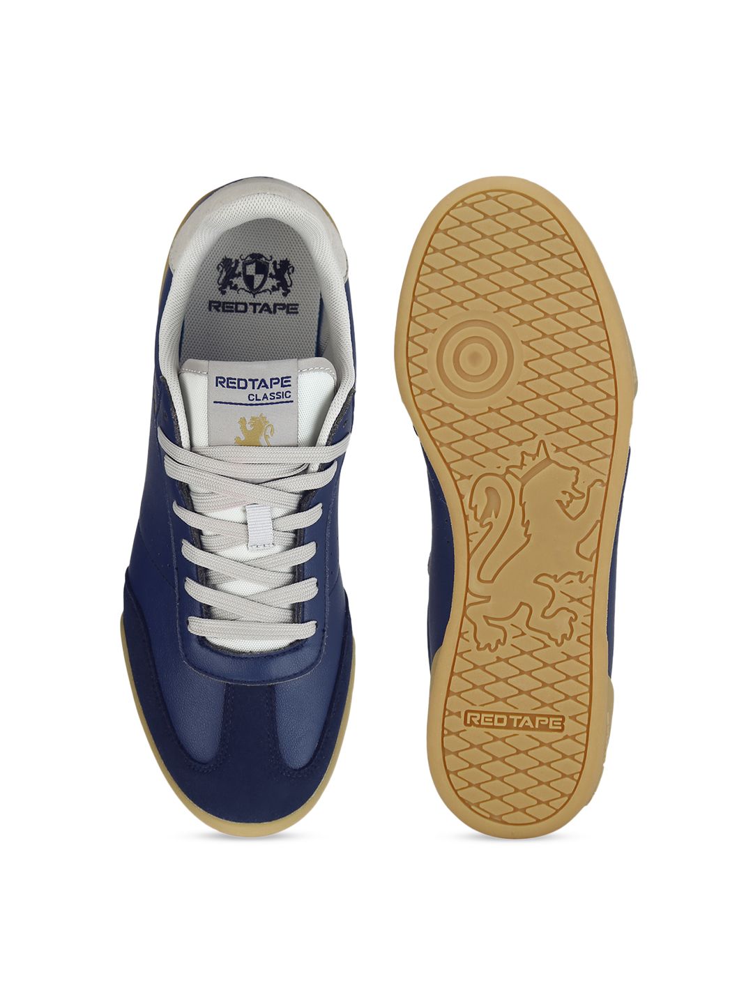 Red Tape Men Navy Blue & White Colourblocked Sneakers (Image - 3)