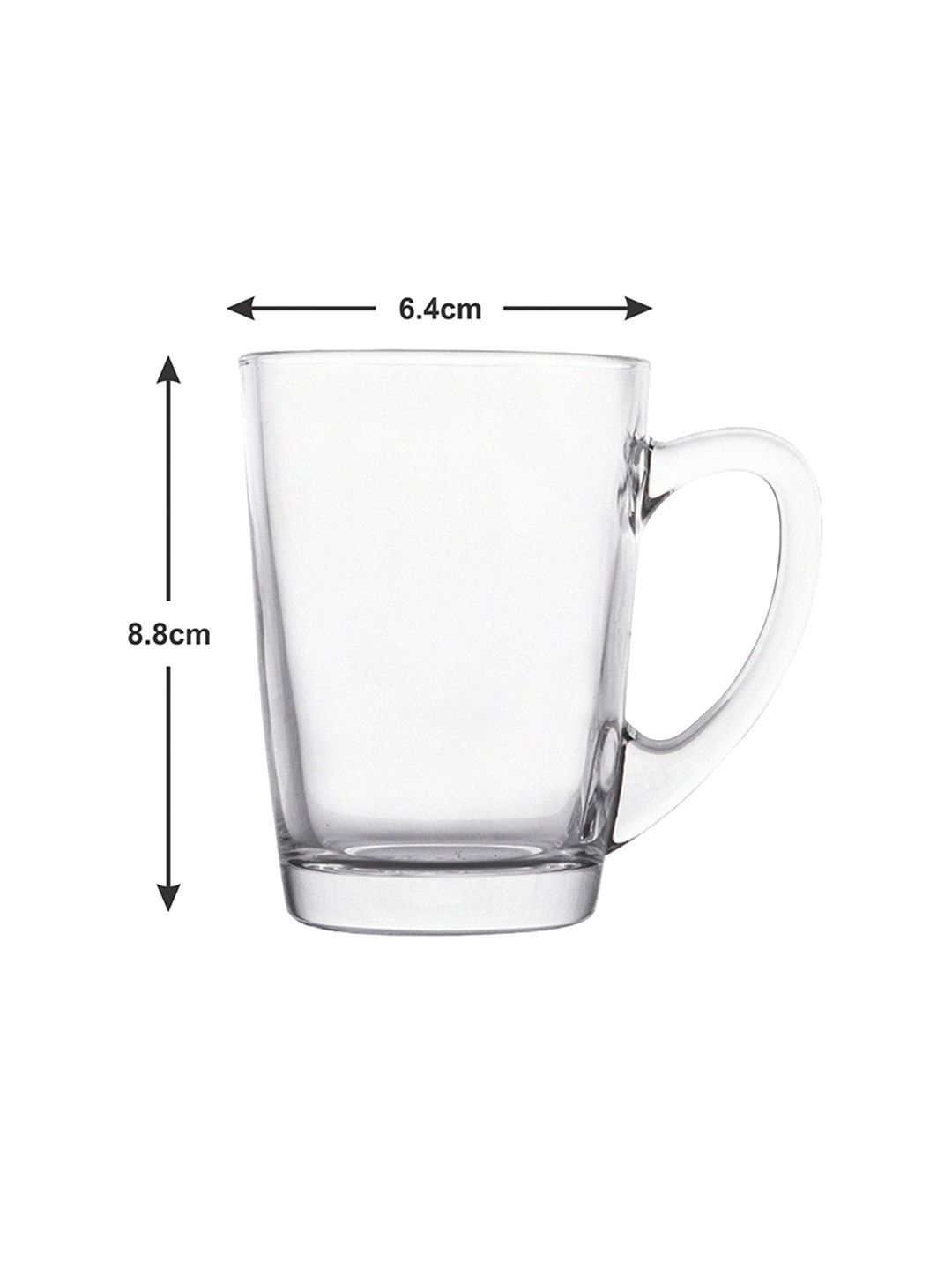 GOODHOMES Transparent 115 ml 6-Pieces Solid Glass Set (Image - 3)