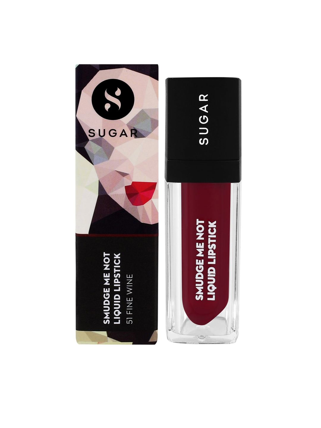 SUGAR Cosmetics Smudge Me Not Liquid Lipstick 51 Fine Wine 4.5 ml (Image - 1)