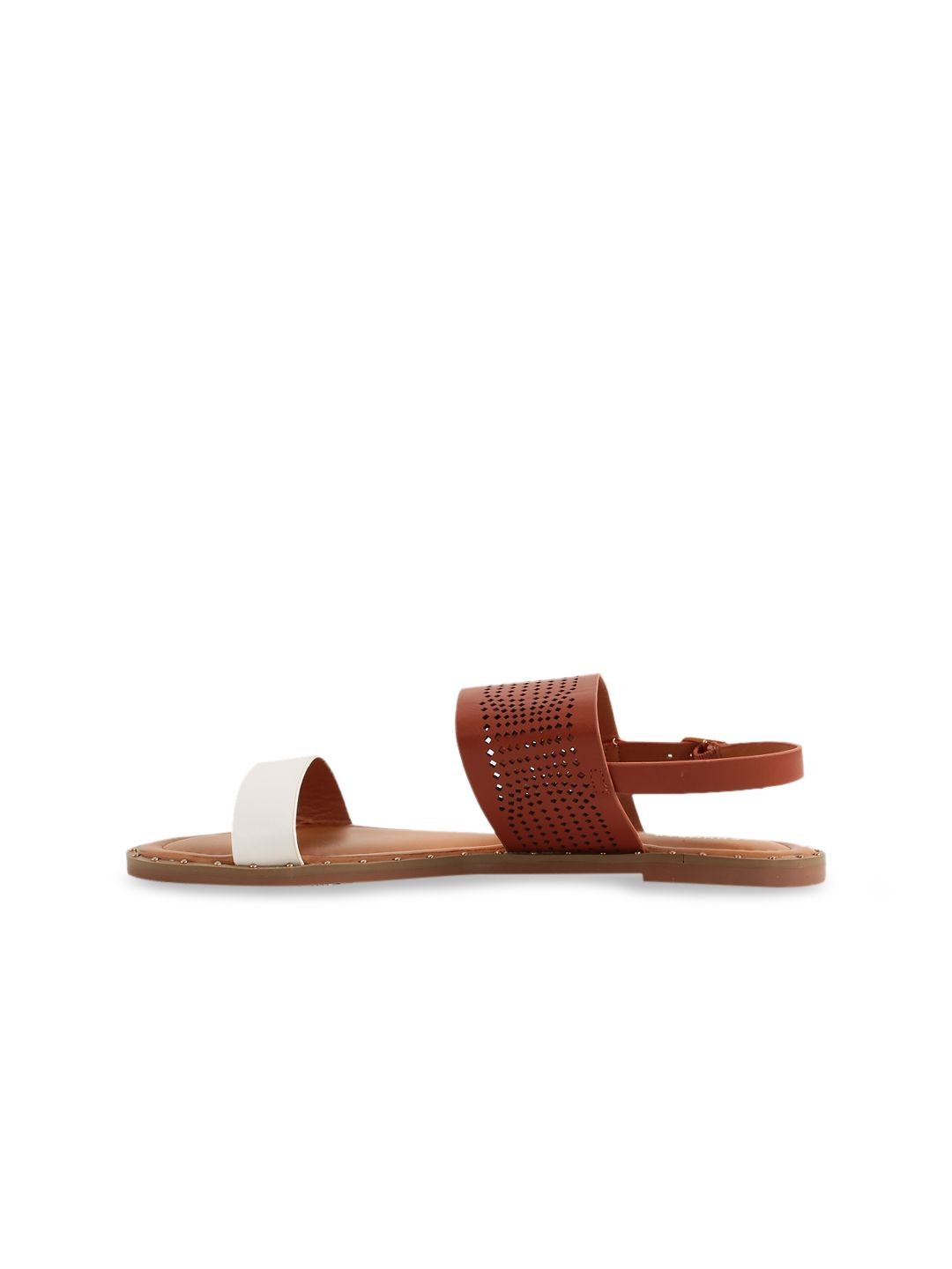 Chumbak Women Brown & White Comfort Sandals (Image - 2)