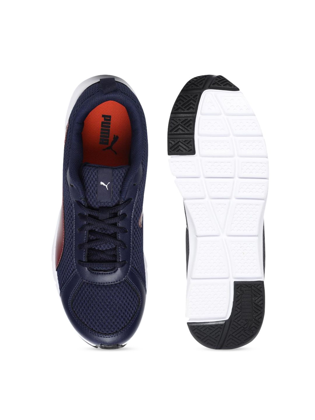 Puma Men Navy Blue Mesh Mid-Top Running Shoes (Image - 3)