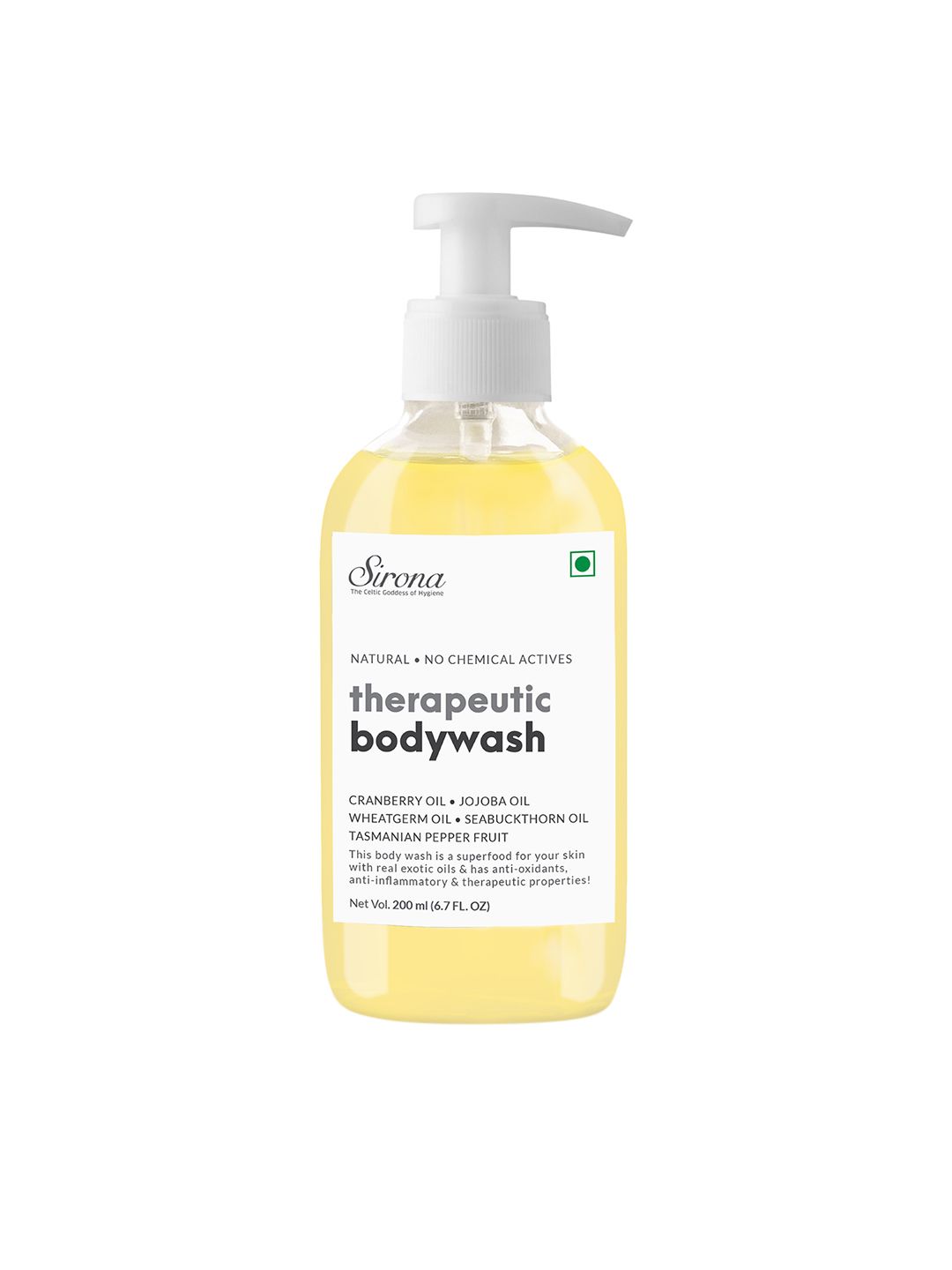 Sirona Unisex Natural Anti Fungal Therapeutic Body Wash 200ml (Image - 1)