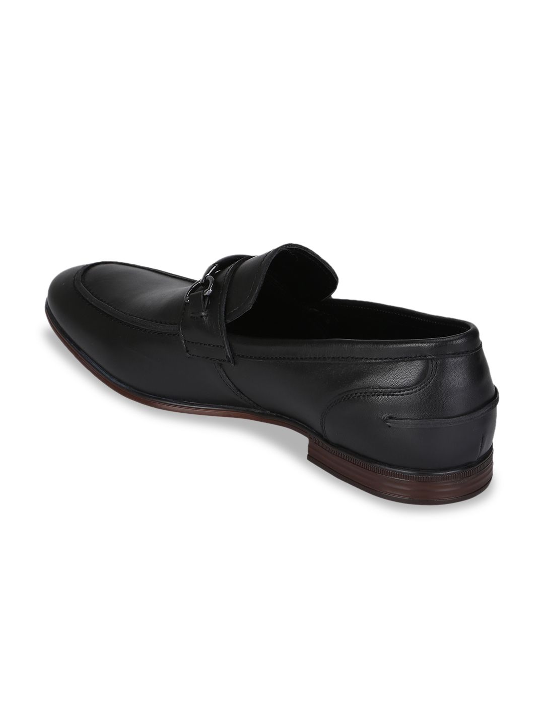 Red Tape Men Black Solid Leather Loafers (Image - 1)