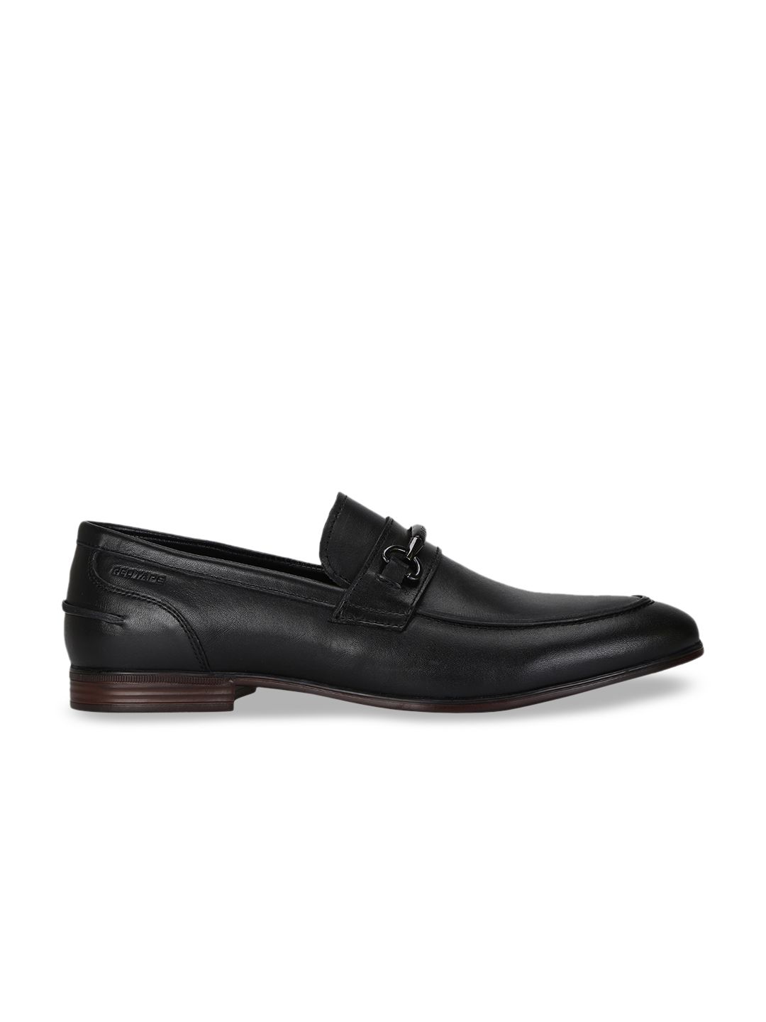 Red Tape Men Black Solid Leather Loafers (Image - 2)