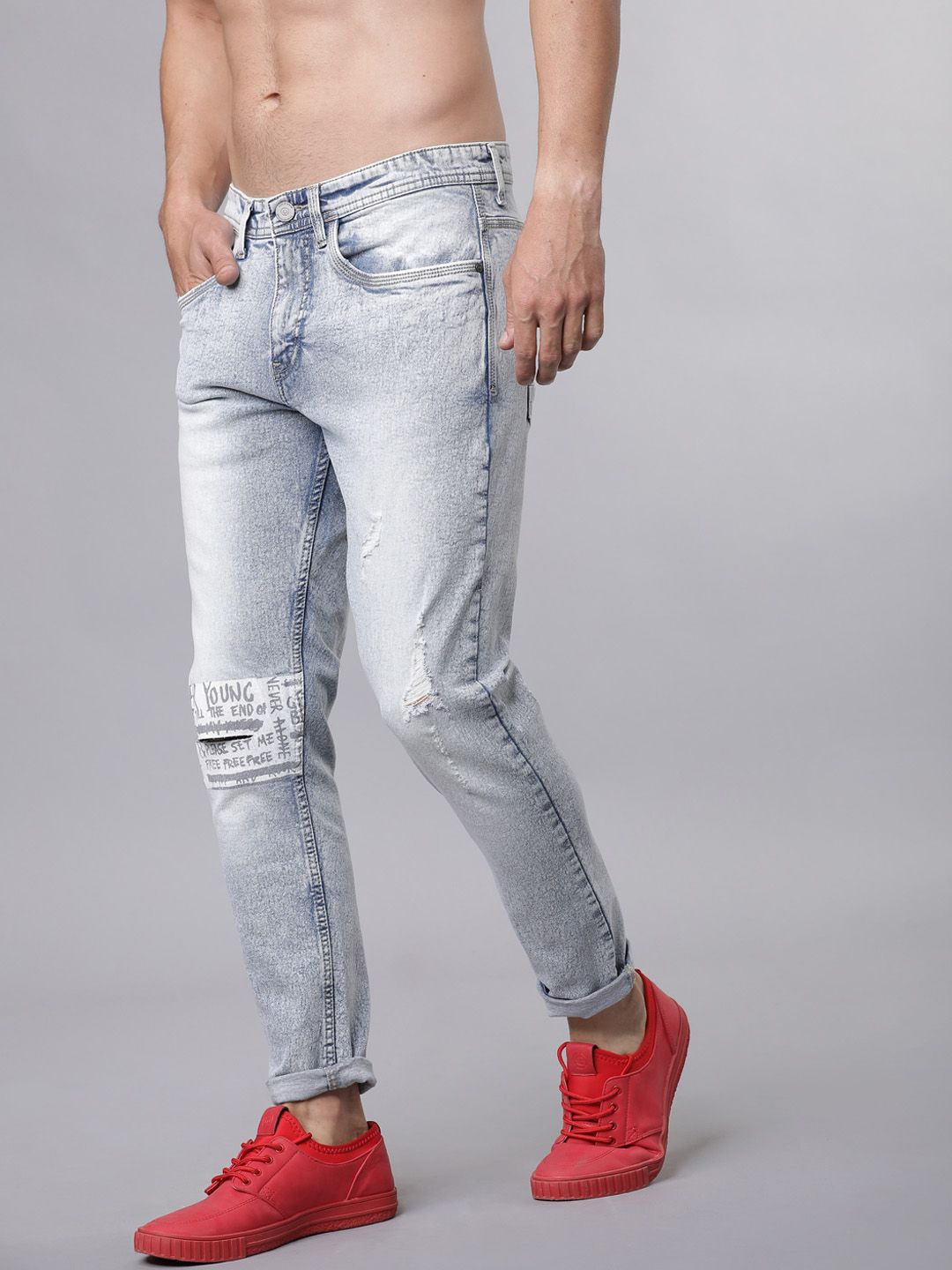 LOCOMOTIVE Men Blue Tapered Fit Jeans (Image - 1)