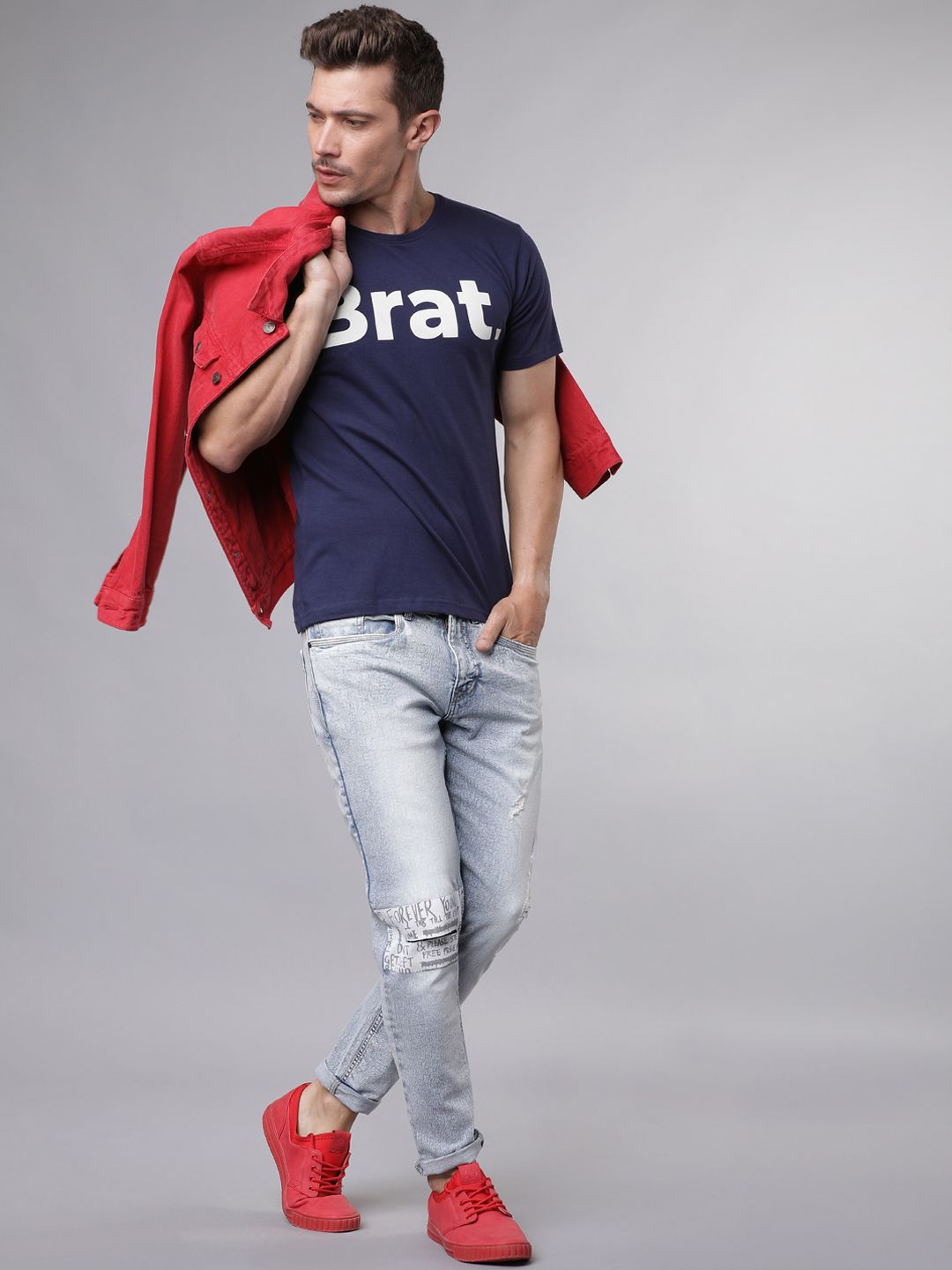 LOCOMOTIVE Men Blue Tapered Fit Jeans (Image - 3)