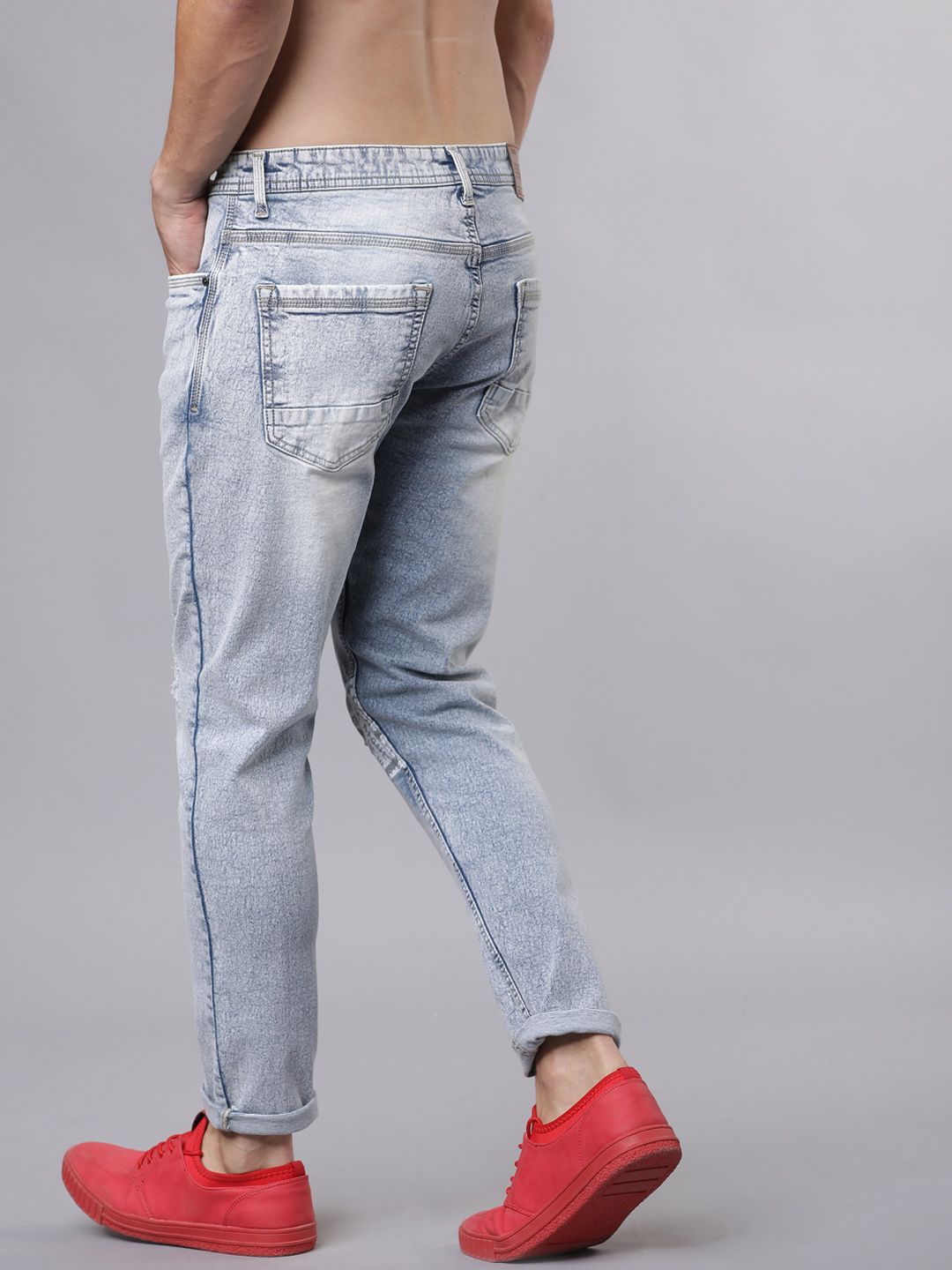 LOCOMOTIVE Men Blue Tapered Fit Jeans (Image - 2)