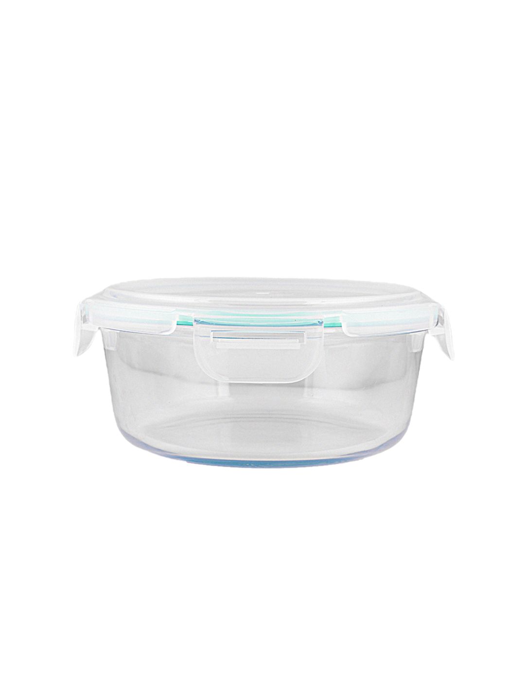 GOODHOMES Set Of 3 Transparent Glass Storage Bowl with Plastic Lid (Image - 2)